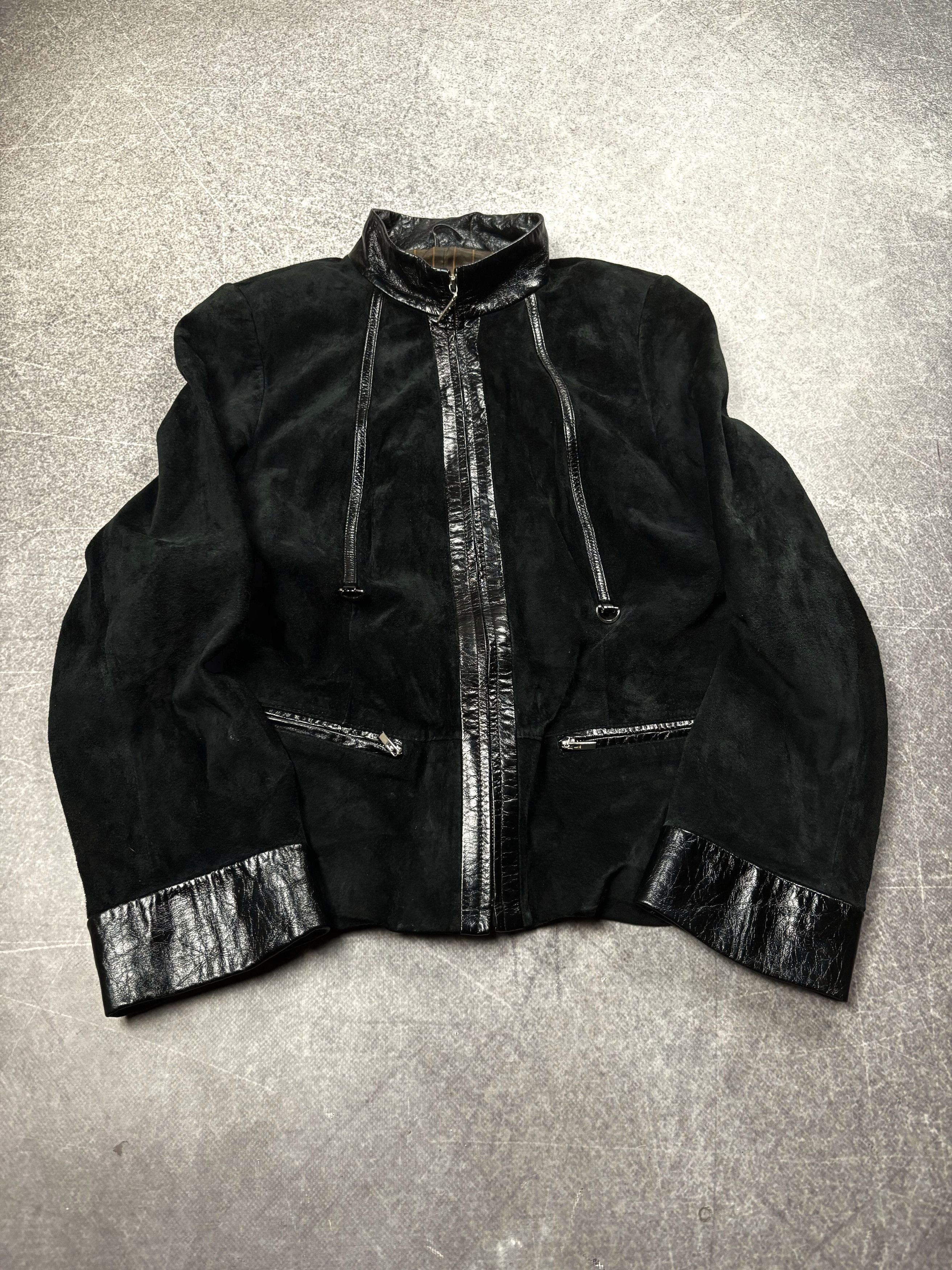 Vintage Vintage Suede Leather Jacket Minimal Archive Style Size US S / EU 44-46 / 1 - 1 Thumbnail