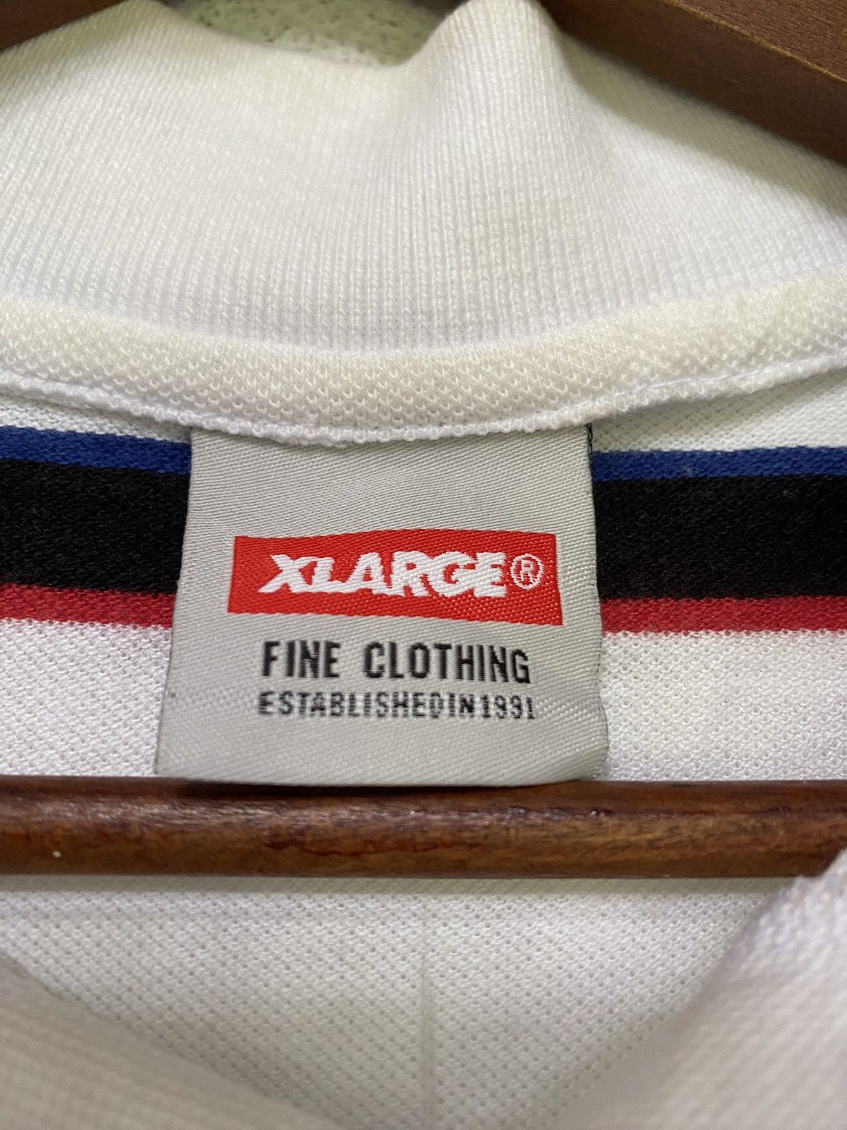 Japanese Brand × Xlarge X Large Collar T Shirt Blue Striped Size US L / EU 52-54 / 3 - 9 Thumbnail