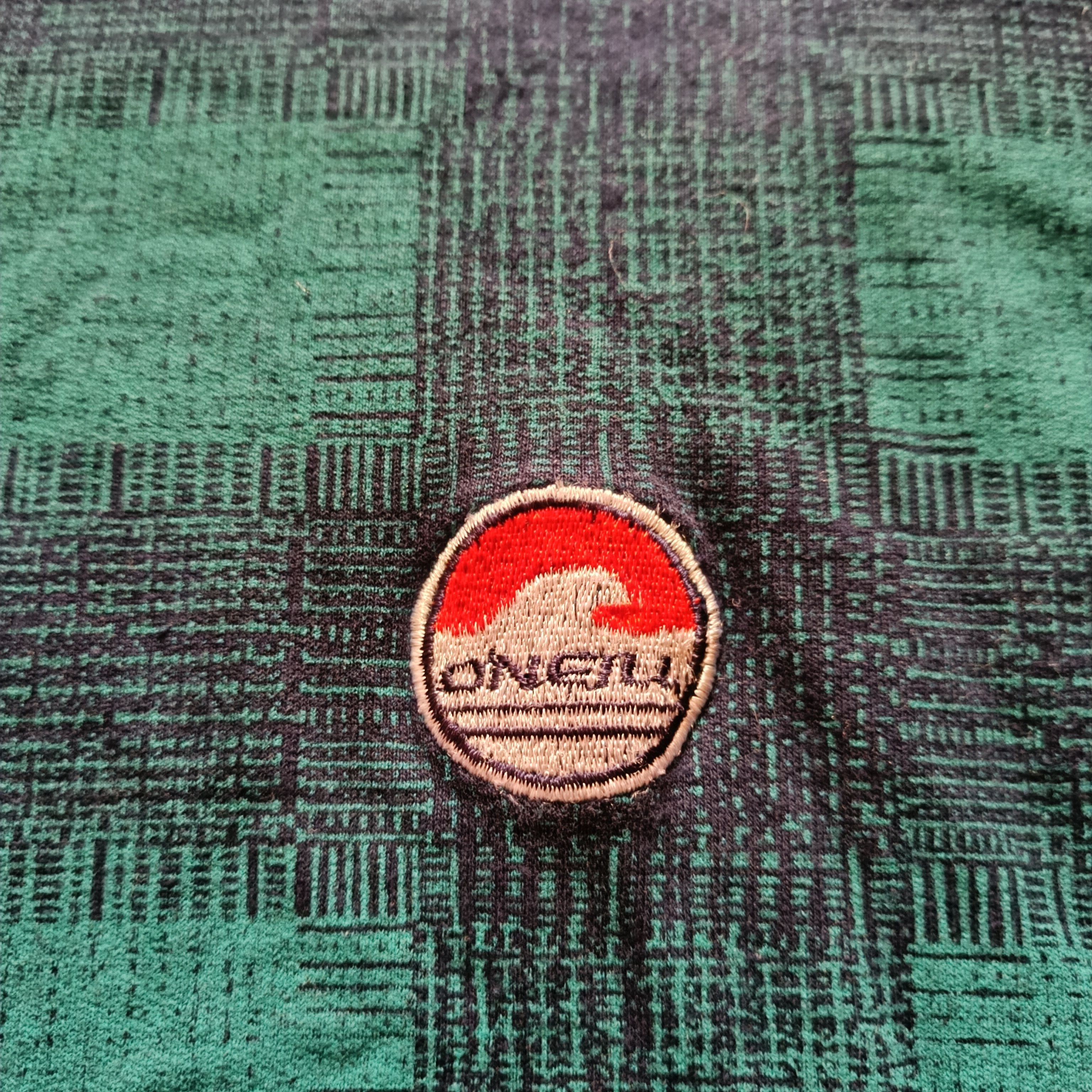 O'Neill Vintage 80s 90s O'neill Plaid Quarterzip Petrol Blue XL Size US XL / EU 56 / 4 - 11 Thumbnail