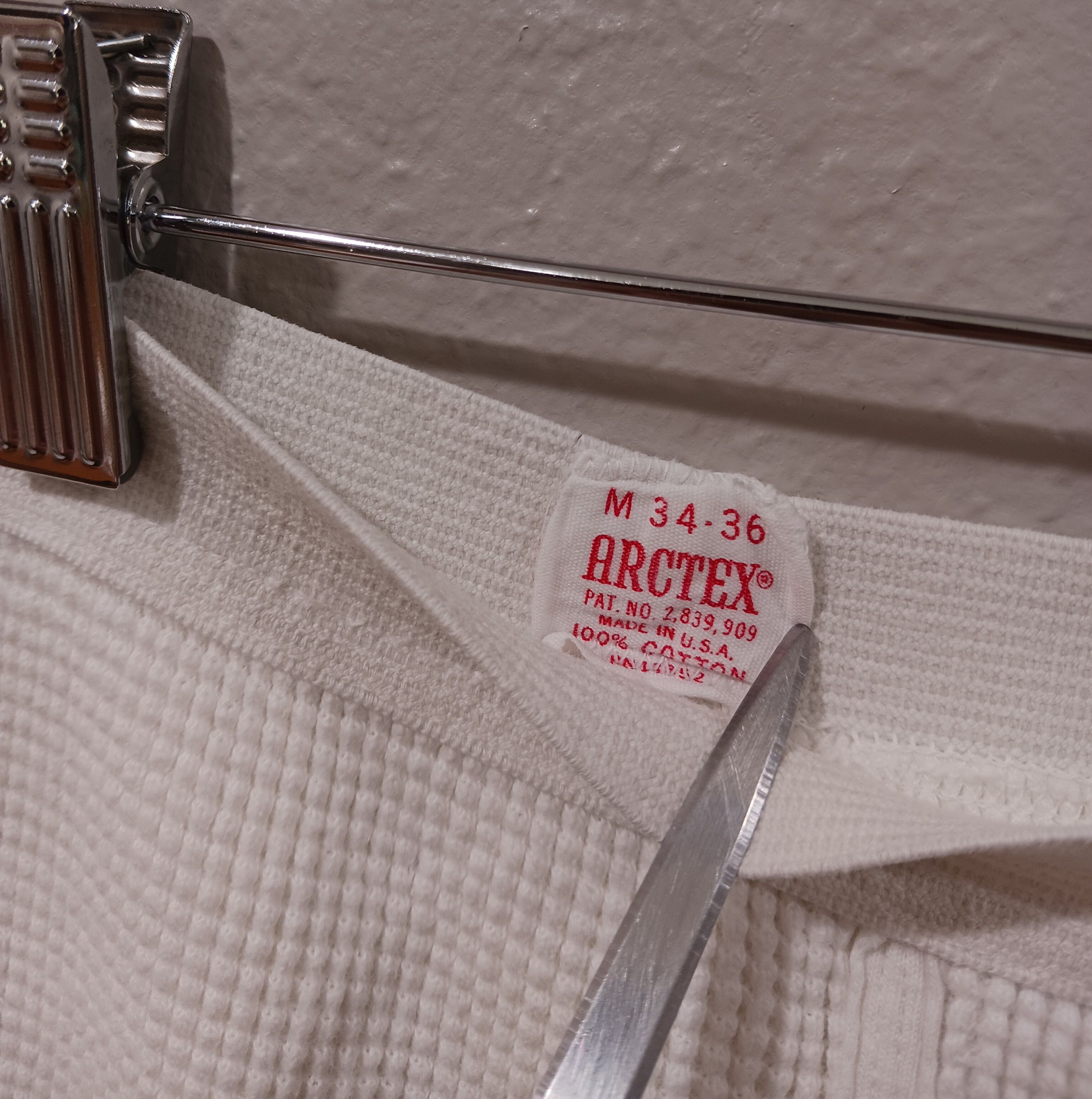 Vintage Arctex Vintage 1960s Waffle Knit Thermal Long John Pants Size US 34 / EU 50 - 3 Thumbnail