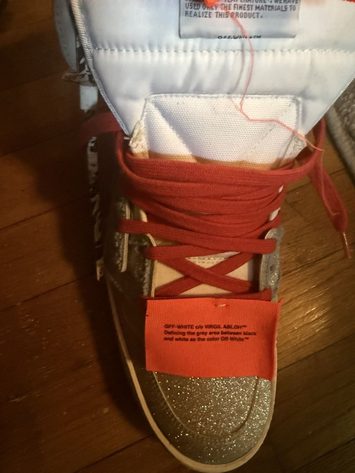 Off-White Off white hi top glitter sneakers Size US 12 / EU 45 - 22 Thumbnail