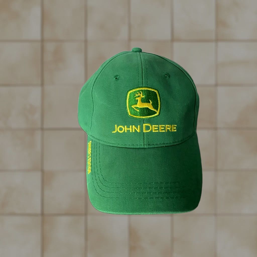 John Deere John Deere Hat Mens Adjustable Strapback Owners Edition Nothing Runs Like A Deer Green Cotton Baseball Cap Mens Adjustable) Size ONE SIZE - 1 Thumbnail