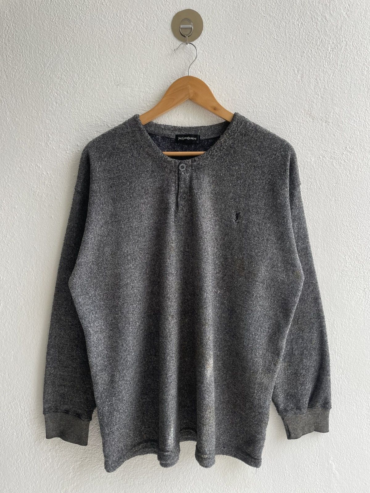 Yves Saint Laurent Vintage Yves Saint Laurent Fleece Small Logo Sweatshirt Size US L / EU 52-54 / 3 - 1 Thumbnail