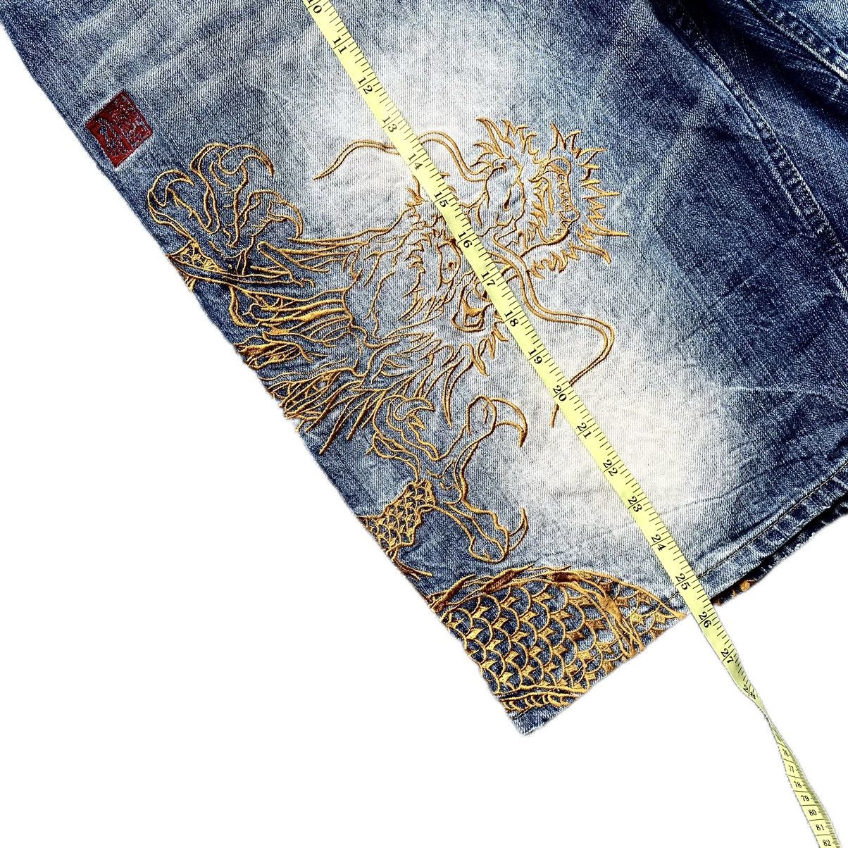 Japanese Brand × Kamakura ❌SOLD OUT❌ KARAKURI TAMASHI Sukajan Embroidery Dragon Pants. Size US 38 / EU 54 - 10 Thumbnail
