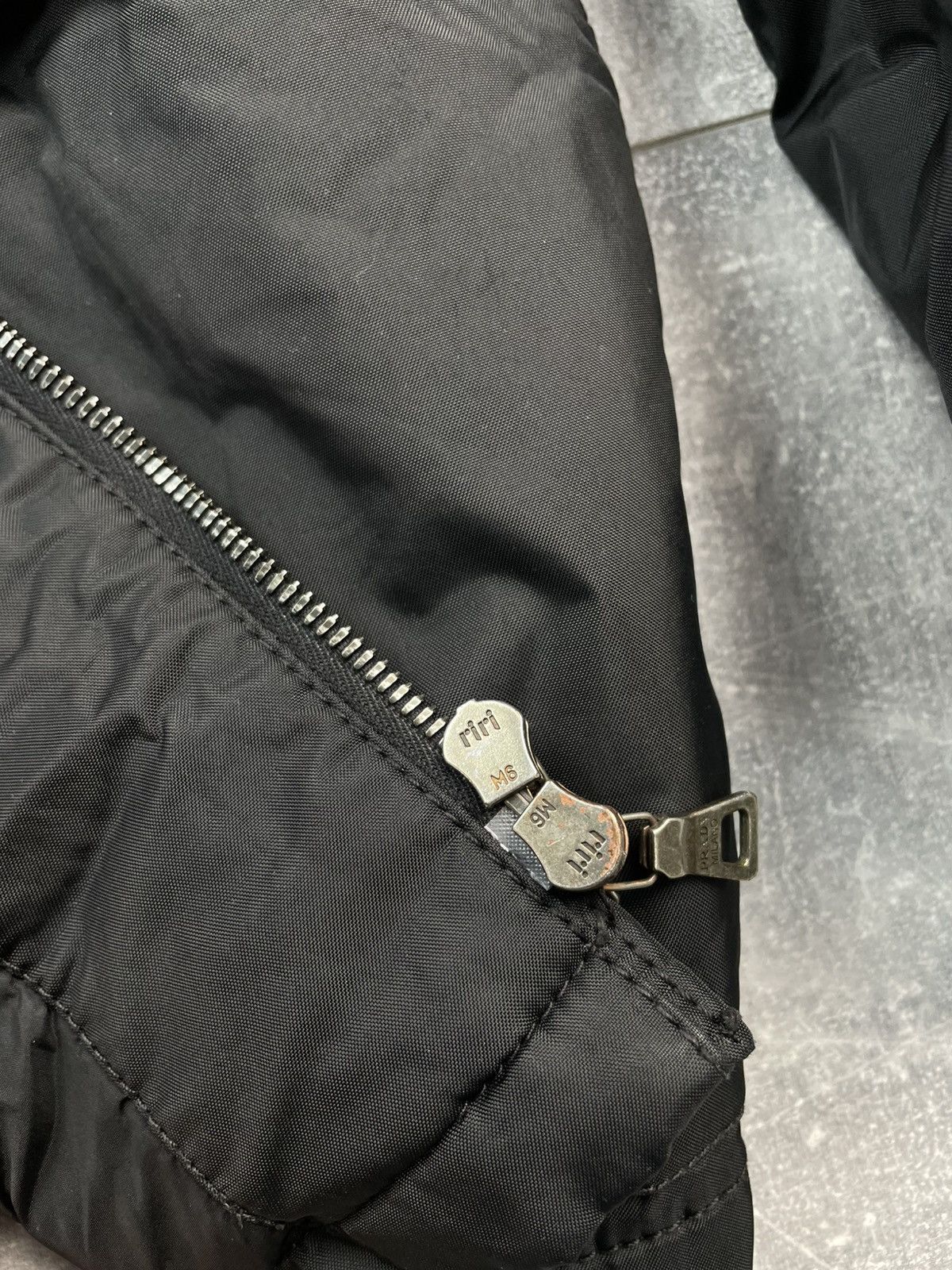 Prada Prada Shearling Collar Flight Jacket Black Tab Size US L / EU 52-54 / 3 - 12 Thumbnail