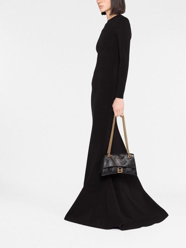 Balenciaga o1s1rm0226 Size: OS / Crush Chain Small Bag In Black Size ONE SIZE - 3 Thumbnail
