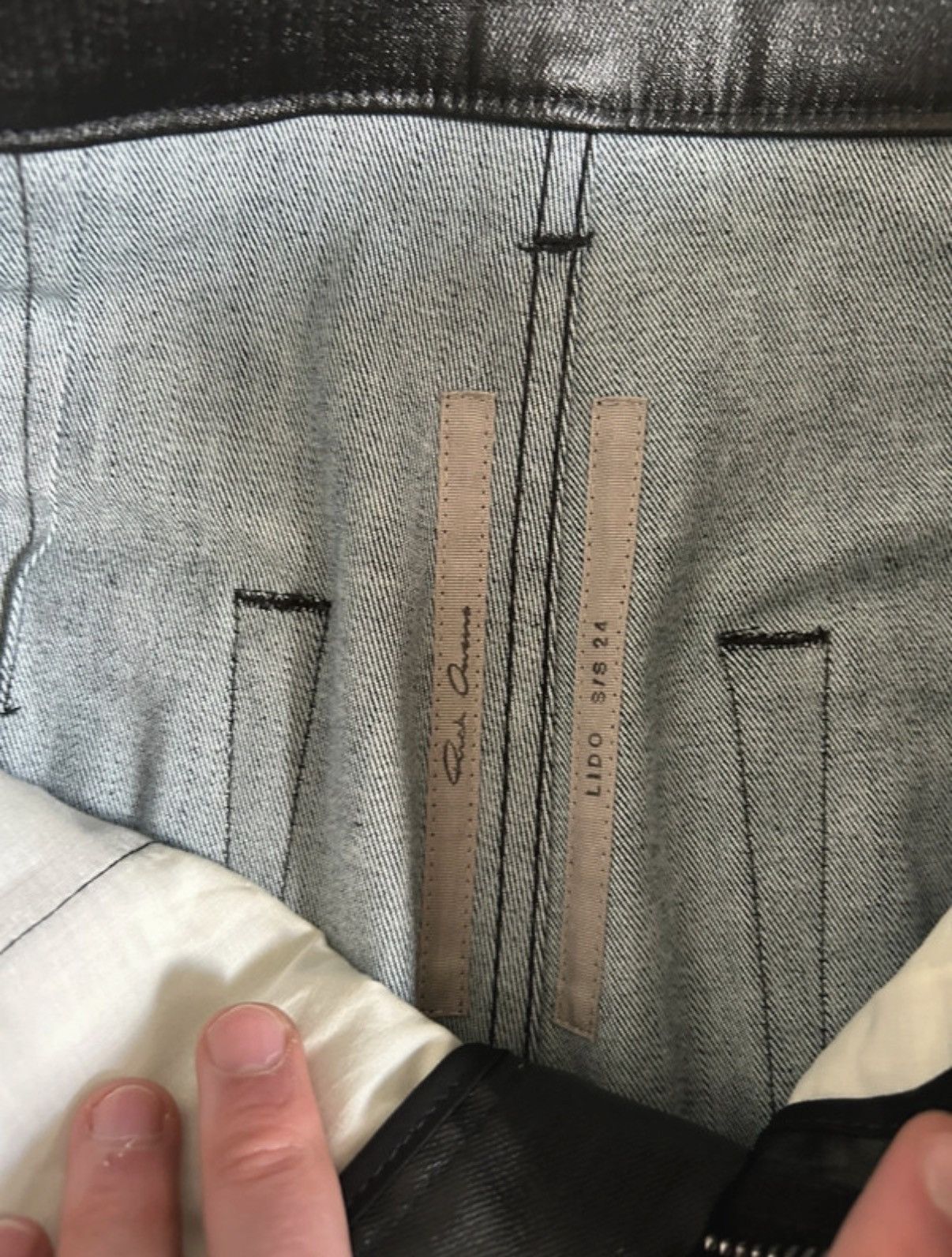 Rick Owens RICK OWENS Black Waxed Bolan size 28 Size US 28 / EU 44 - 5 Thumbnail