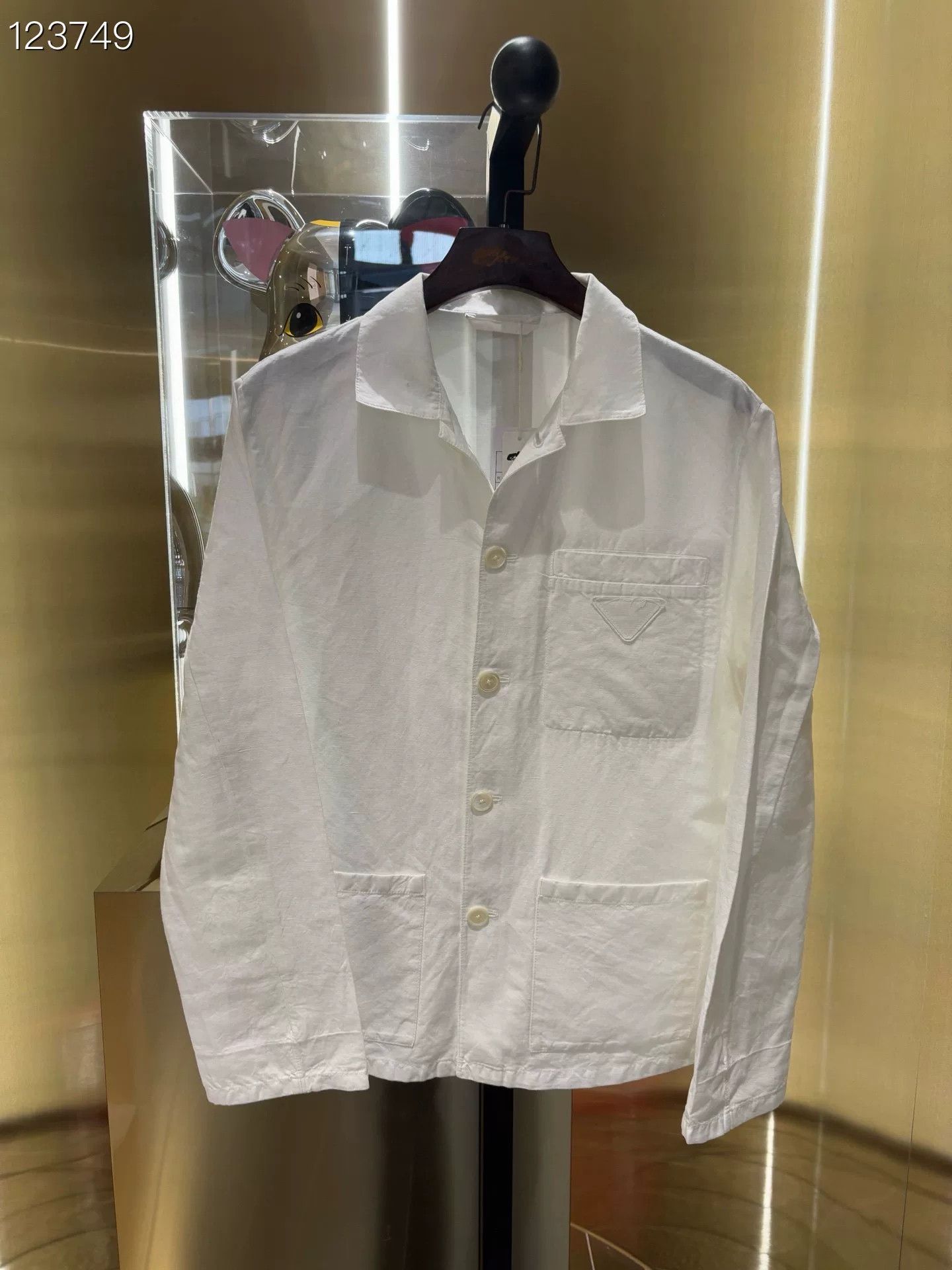Prada Prada White Shirt Coat Size US S / EU 44-46 / 1 - 1 Thumbnail