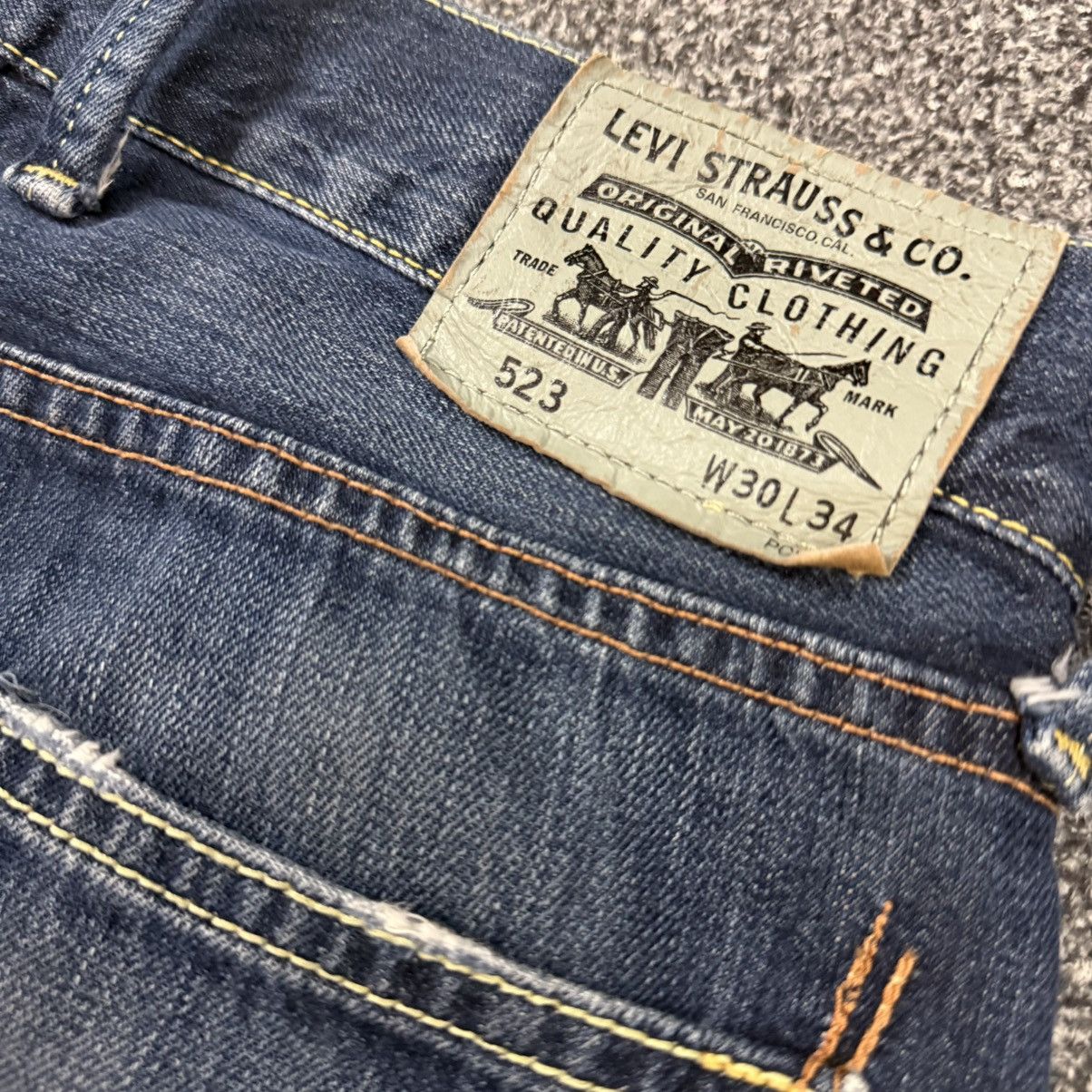 Engineered Garments × Levi's Vintage Y2K Levis 523 Flared Baggy Denim Size US 30 / EU 46 - 7 Thumbnail