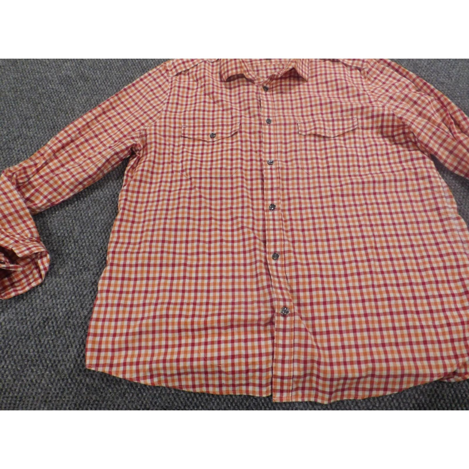 Express Express Mens Shirt XL red plaid button up charted knit cotton long sleeve button-down collar Mens Womens? Size US XL / EU 56 / 4 - 5 Thumbnail
