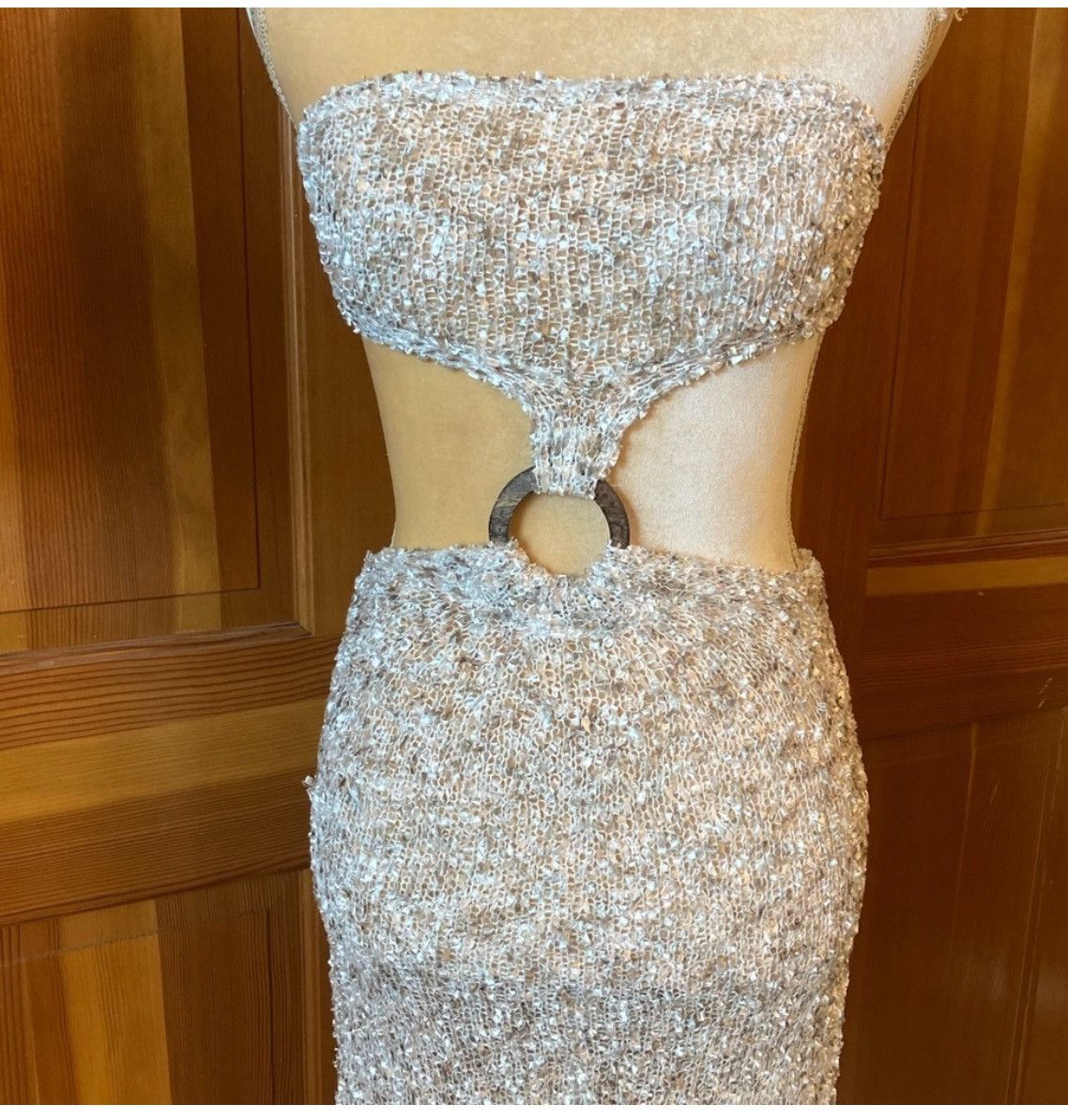 Designer × Levi's NWT, Lavishly Paris Women’s Ring Linked Bandeau Beach Dress Size M / US 6-8 / IT 42-44 - 2 Thumbnail