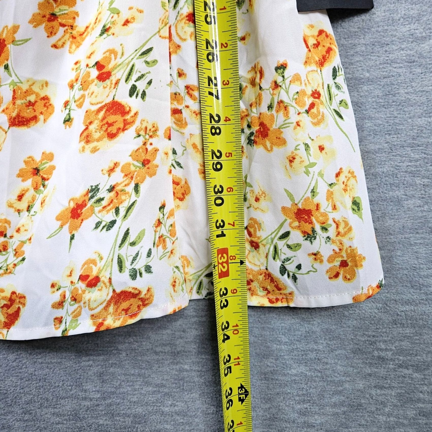 Lulus Lulus Day Date White and Orange Square Neck Mini Dress L Womens Small? Size L / US 10 / IT 46 - 7 Thumbnail