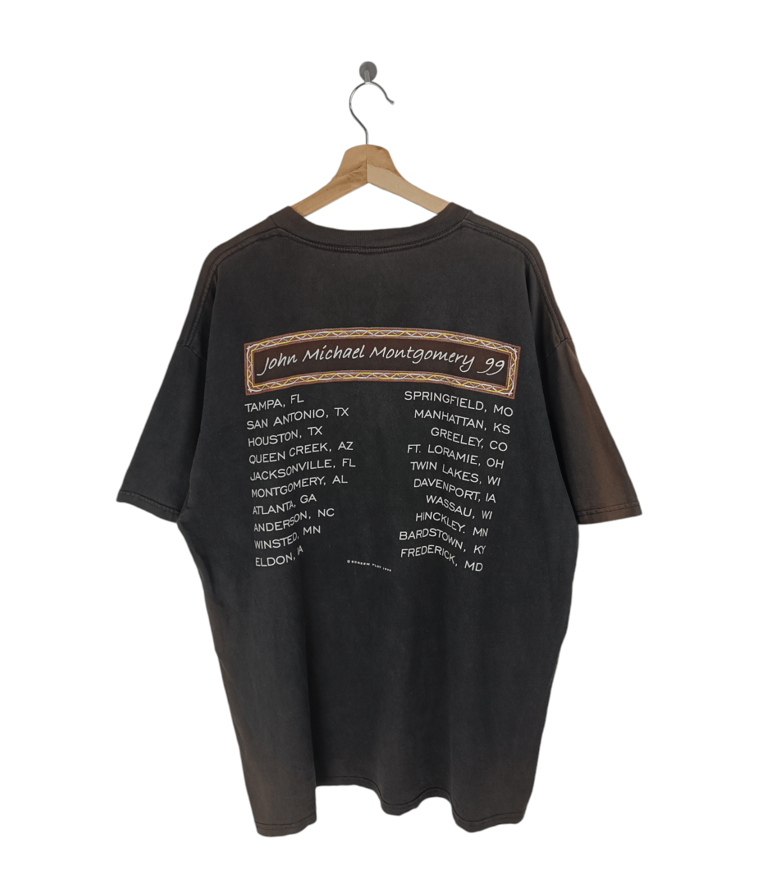 Vintage THRASHED FADED VINTAGE '99 JOHN MICHAEL MONTGOMERY TOUR TEE Size US XL / EU 56 / 4 - 2 Thumbnail