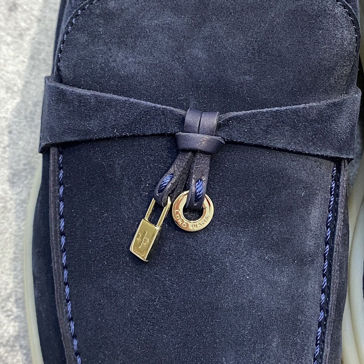 Loro Piana Loro Piana Summer Charms Walk 13 Suede Argo Blue Melange Size US 8.5 / EU 41-42 - 6 Thumbnail