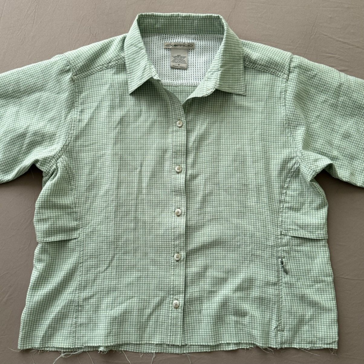 ExOfficio × Vintage Exofficio Corsico Gauze Check Short-Sleeve Shirt Size M / US 6-8 / IT 42-44 - 4 Thumbnail