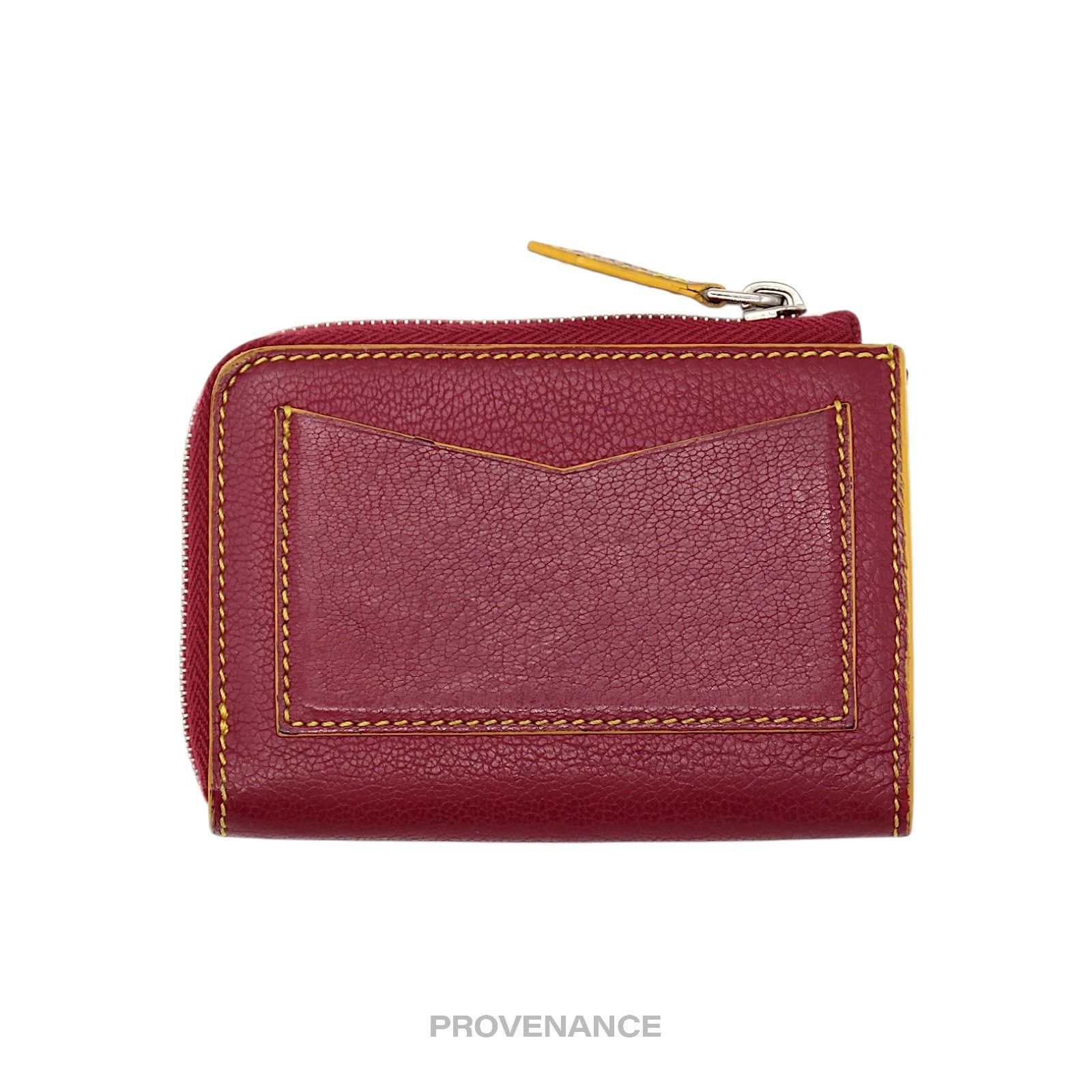 Givenchy 🔴 Givenchy Cles Zip Pouch Wallet - Red/Yellow Leather Size ONE SIZE - 3 Thumbnail