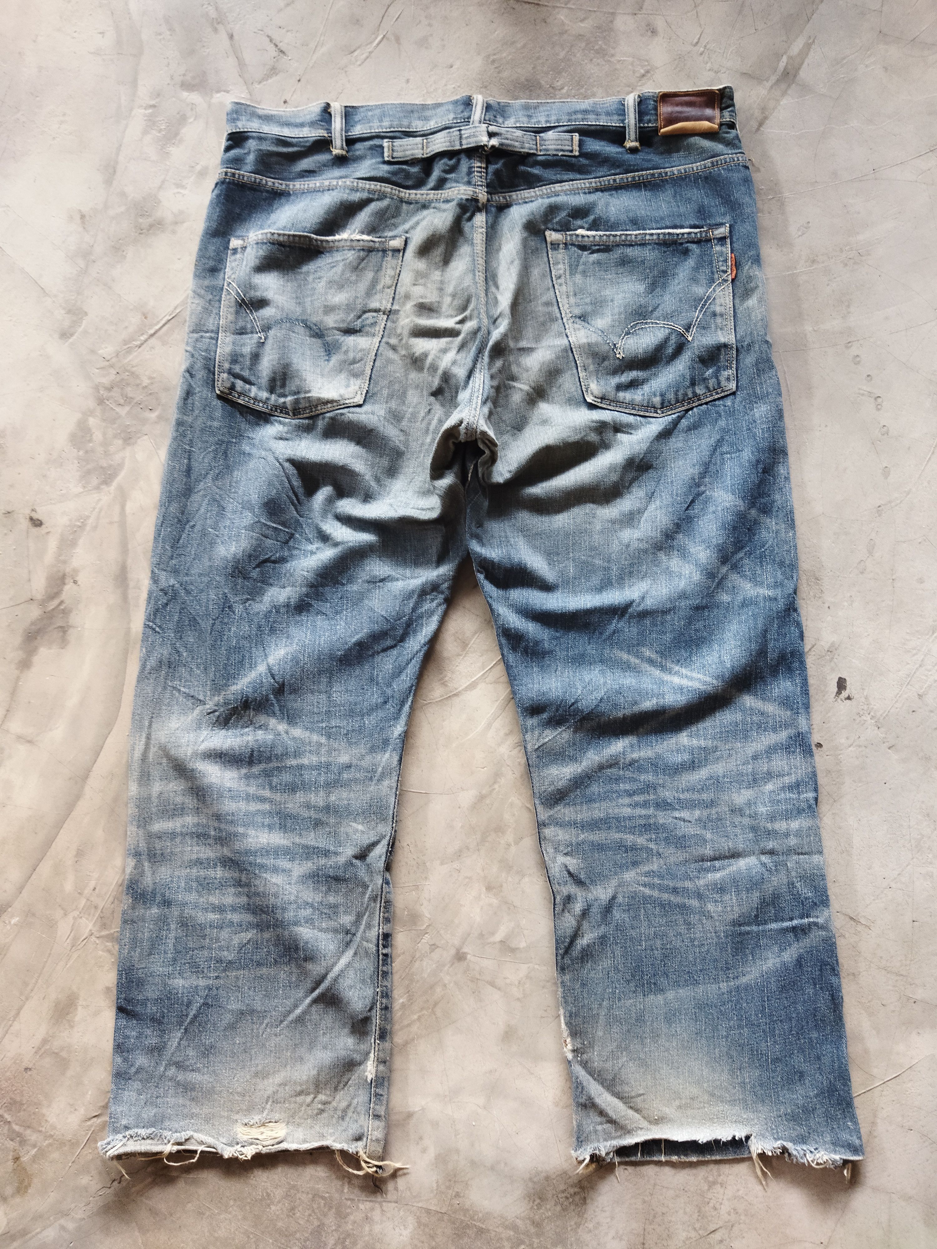 Edwin × Vintage VINTAGE EDWIN DISTRESSED FADED BLUE JEANS PANTS Size US 42 / EU 58 - 7 Thumbnail