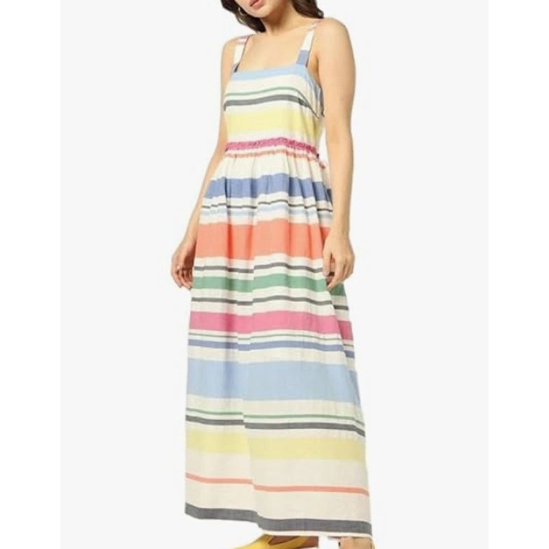 Gap NWT Gap Womens Dress Medium Empire Waist Maxi Multi Stripe Size M / US 6-8 / IT 42-44 - 1 Thumbnail
