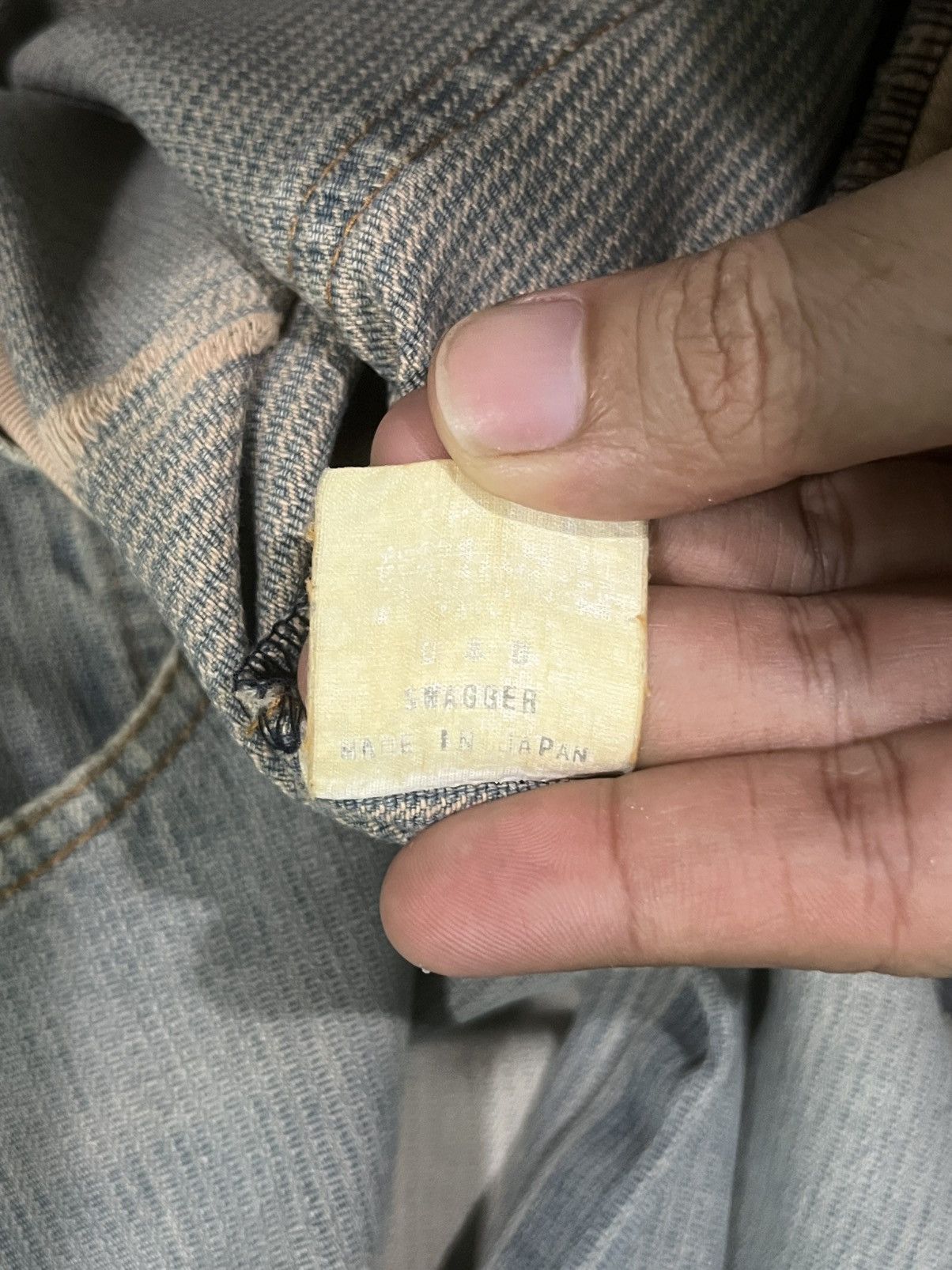 Japanese Brand × PHENOMENON × Swagger Vintage Japanese Brand Swagger Distress Stripe Straight Jean Size US 32 / EU 48 - 19 Thumbnail