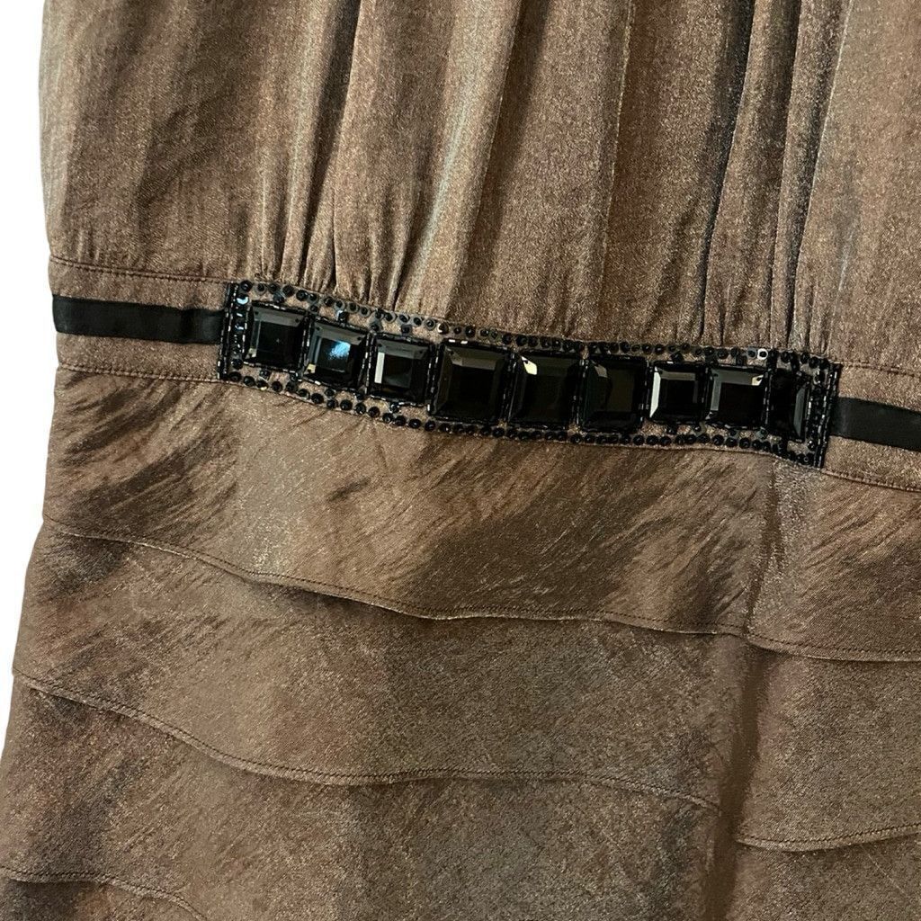 Vintage Y2K ABG Ruffled Tiered Shimmery Cocktail Prom Occasion Sz 10 Size L / US 10 / IT 46 - 4 Thumbnail