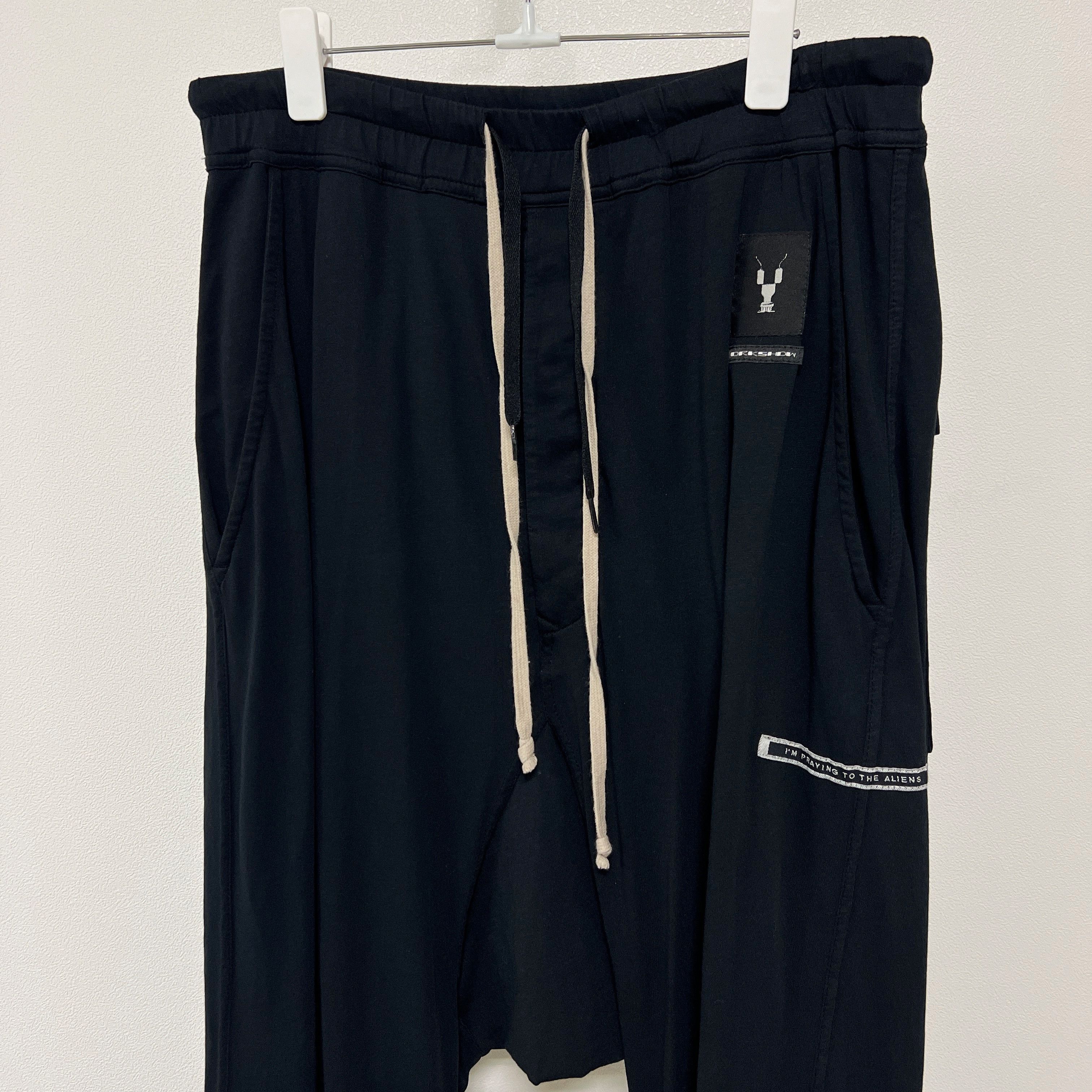 Rick Owens Rick Owens SS19 DRKSHDW Drawstring Patch Cropped Pants Black Size US 32 / EU 48 - 5 Thumbnail