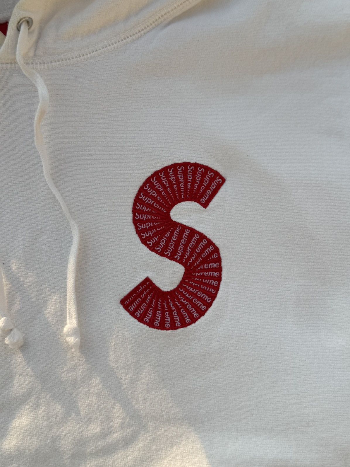 Supreme white Supreme S Logo Hooded Sweatshirt Size US XL / EU 56 / 4 - 4 Thumbnail