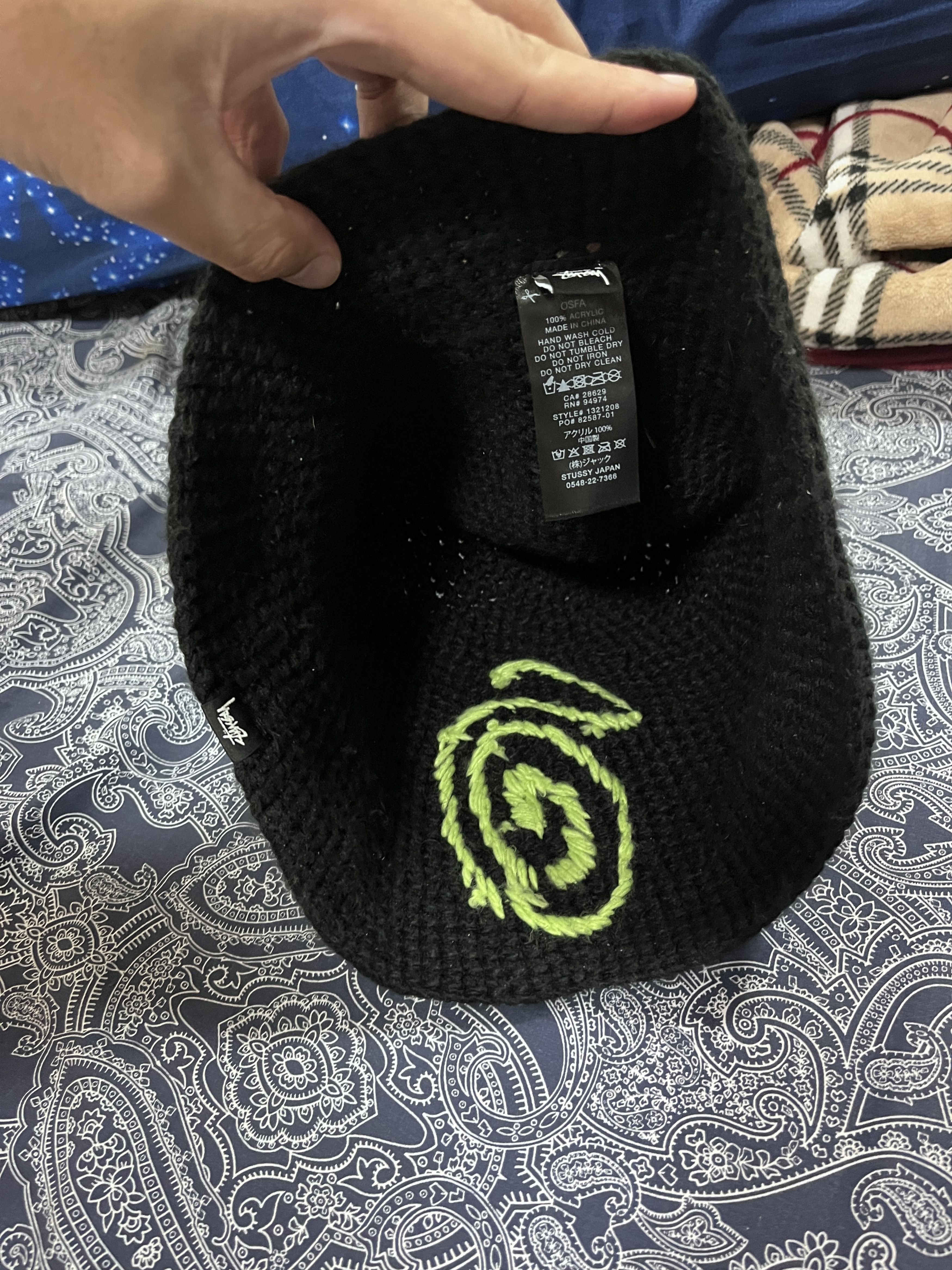 Stussy STUSSY BLACK SWIRLY S KNIT BUCKET 2024 Size ONE SIZE - 5 Thumbnail