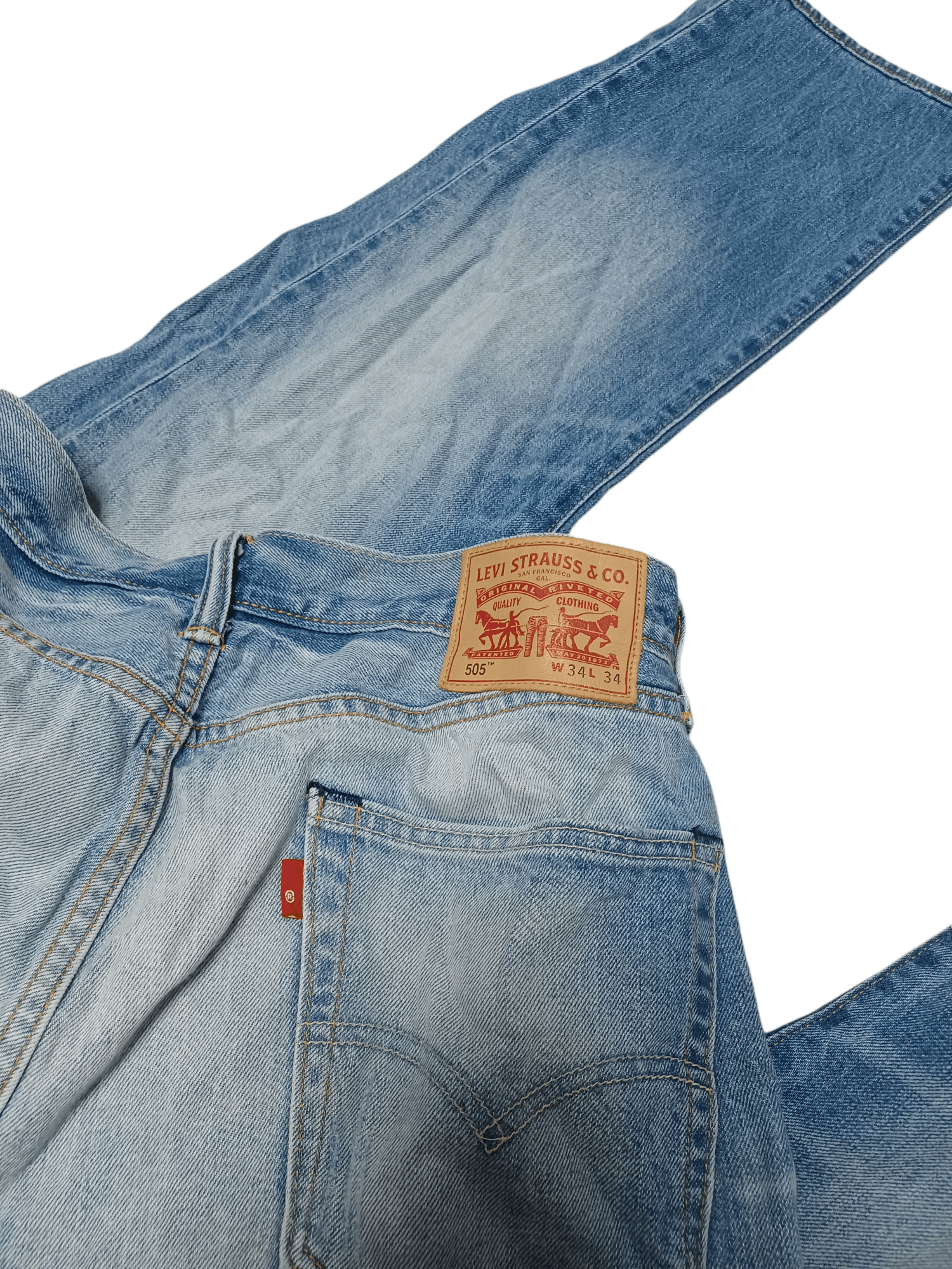 Levi's LEVIS 505 STRAIGHT W34 L34 JEANS DENIM Size US 34 / EU 50 - 4 Thumbnail