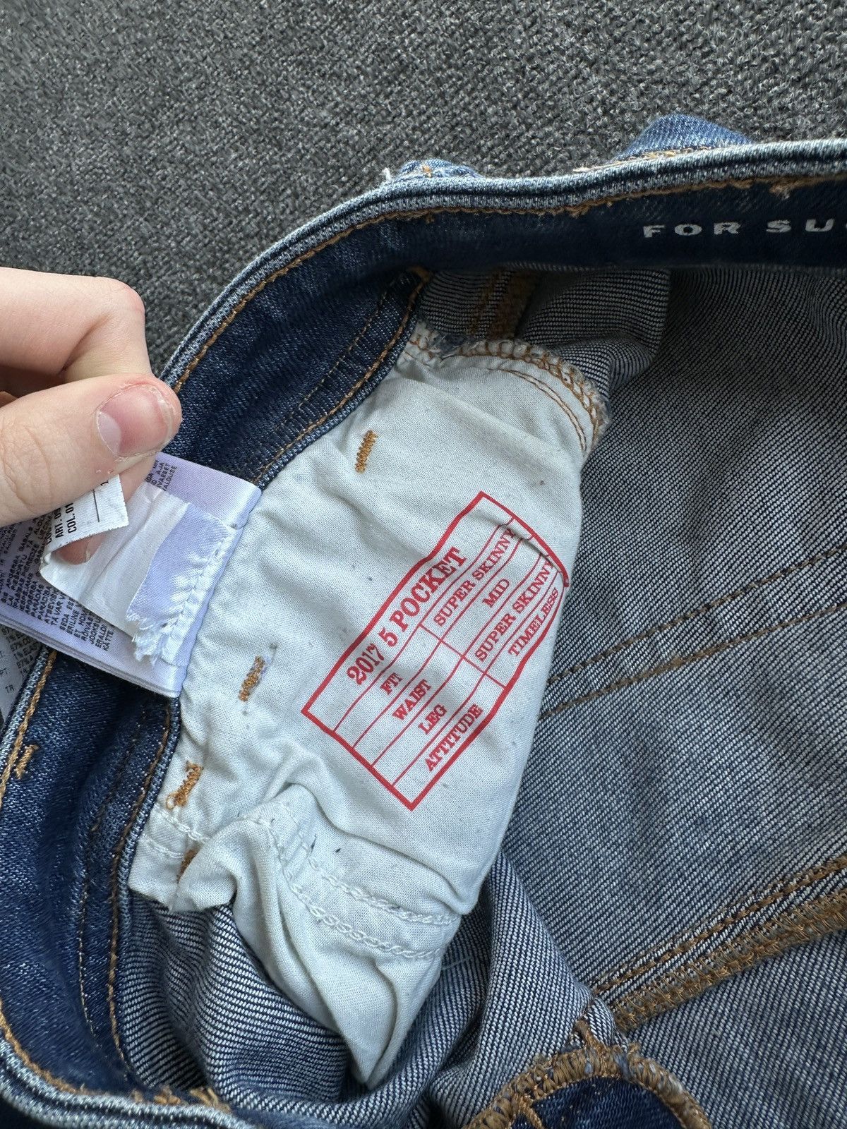 Diesel 🚨 DIESEL AVANT GARDE GOTHIC WOMEN JEANS LOGO IFSIXWASNINE Size 29" - 10 Thumbnail