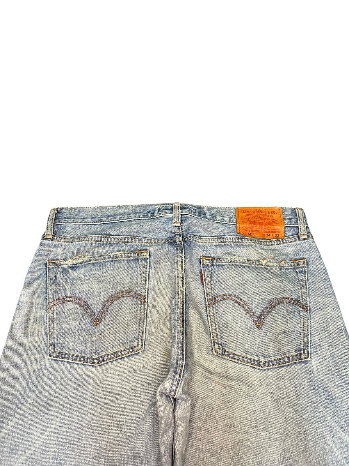 Levi's Vintage 90s Levis 503 Mud Wash Distress Baggy Jeans Size US 35 - 4 Thumbnail
