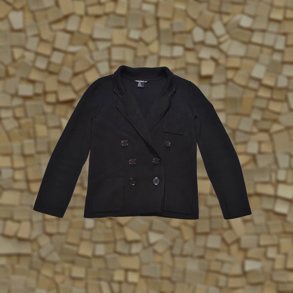 Vintage Wmns Sonia Rykiel x H&M Pima Cotton Sweater Blazer Jacket XS Women Cardigan Black 100% Cotton 1990s 2000s Men/Women not applicable Size XS / US 0-2 / IT 36-38 - 1 Thumbnail