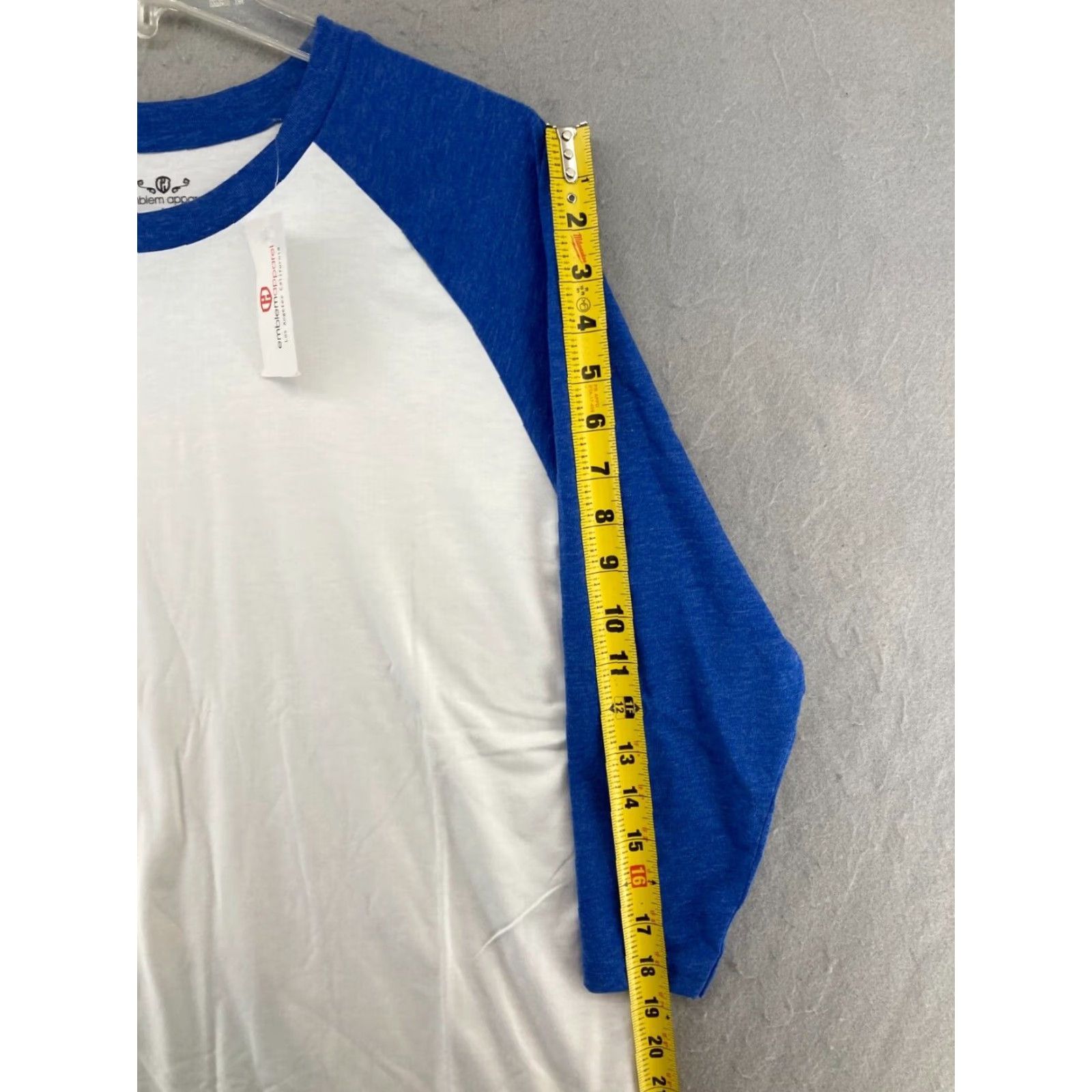 Vintage Vintage Emblem Apparel Men's Baseball T-Shirt Large Blue Jersey 3/4 Sleeve Classic Casual All Seasons Size US L / EU 52-54 / 3 - 4 Thumbnail