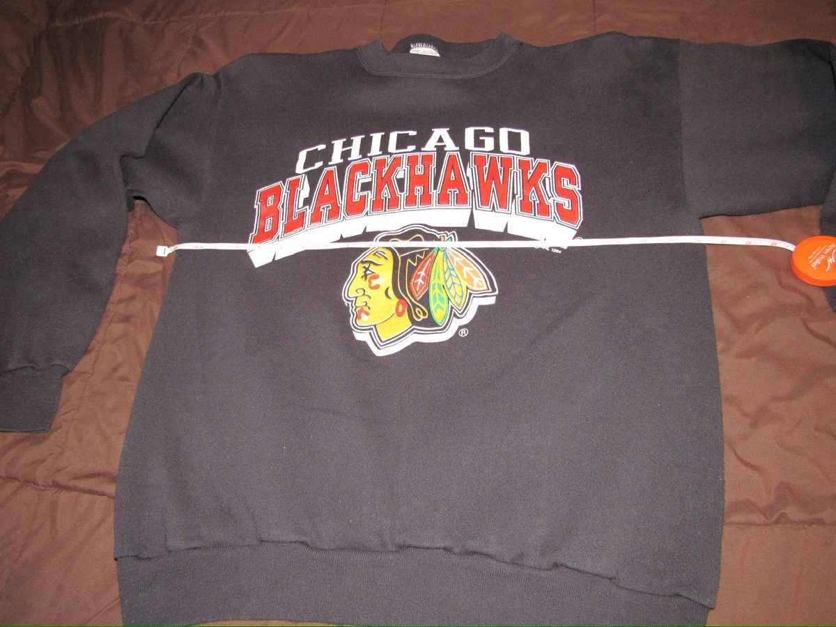 Tultex 1994 Vintage Chicago Blackhawks NHL Sweatshirt Black Tultex Size US XL / EU 56 / 4 - 4 Thumbnail