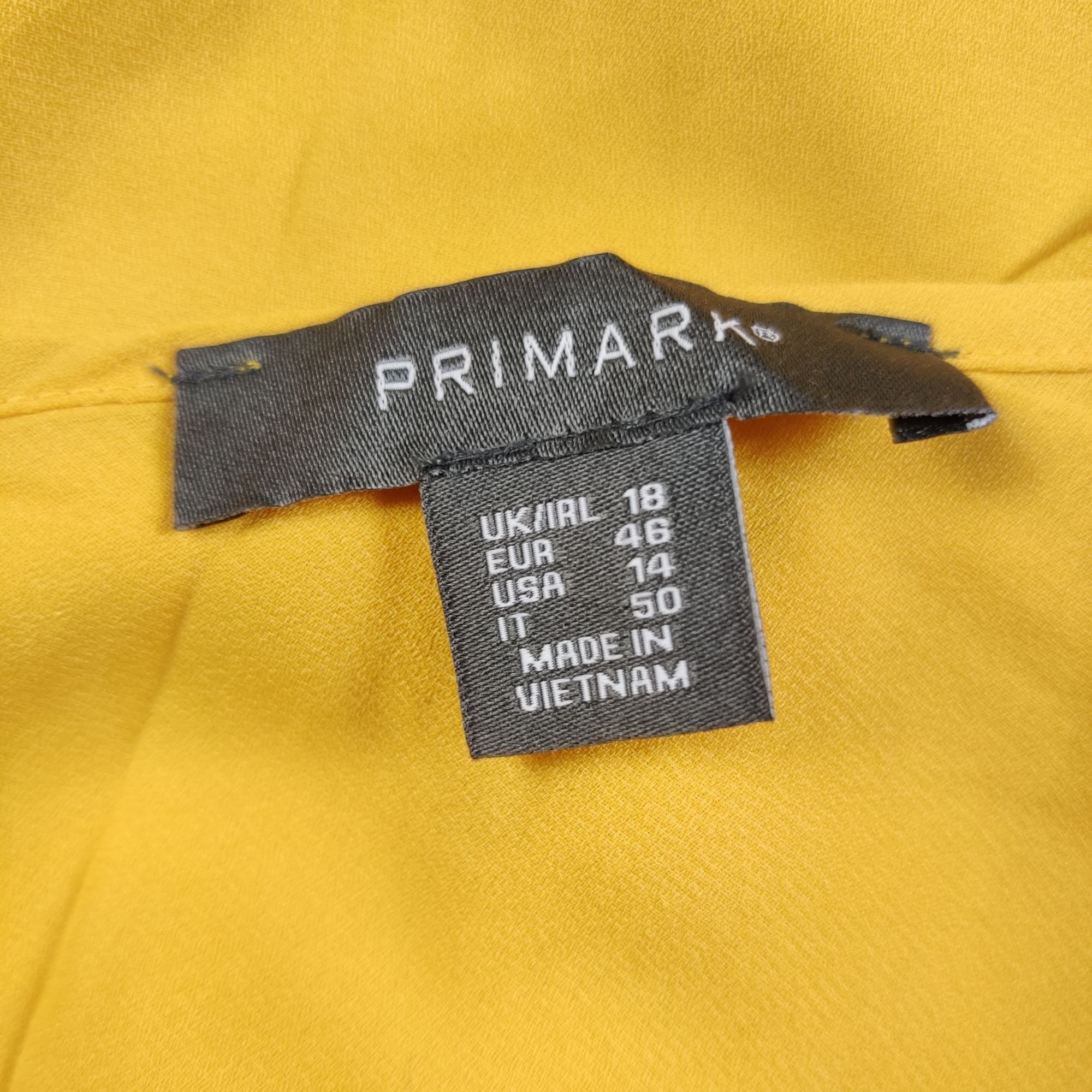 Primark Primark 14 Yellow V-Neck Cami Tank Spaghetti Straps Lightwei Size XL / US 12-14 / IT 48-50 - 3 Thumbnail