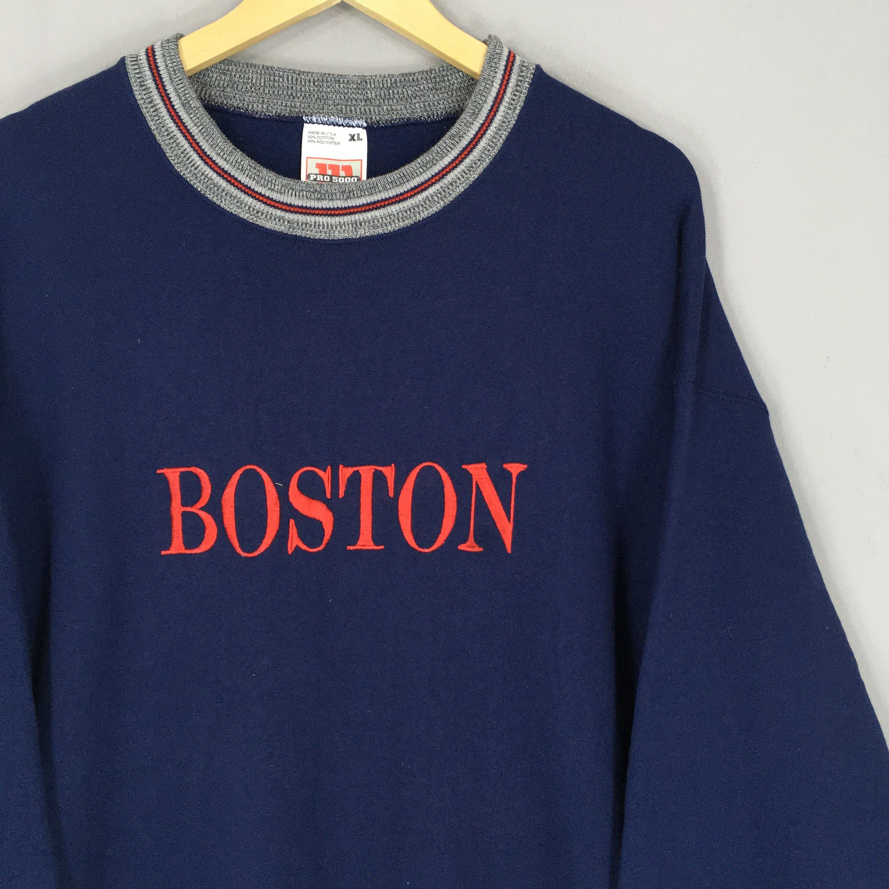 Vintage × Wilson Vintage 90s Wilson Boston Usa Sweatshirt XLarge Size US XL / EU 56 / 4 - 2 Thumbnail