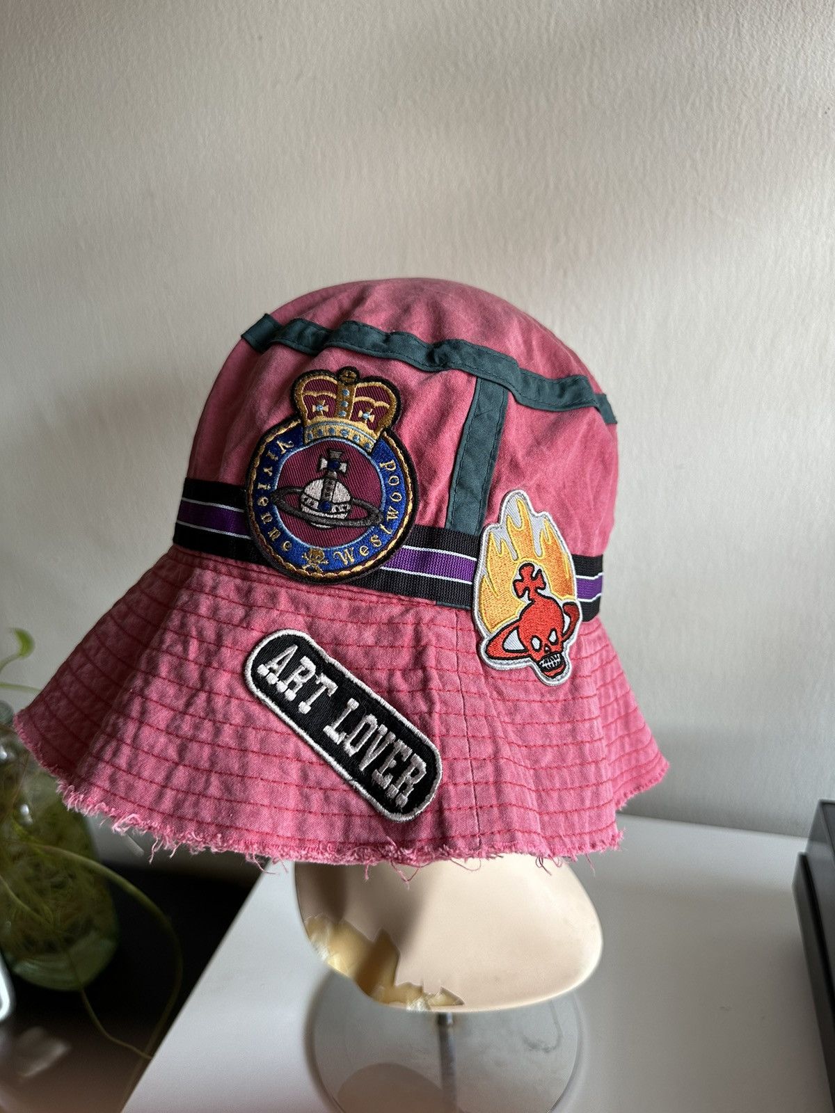 Vivienne Westwood 1990s Vivienne Westwood Patch Logo Bucket Hat Size ONE SIZE - 3 Thumbnail