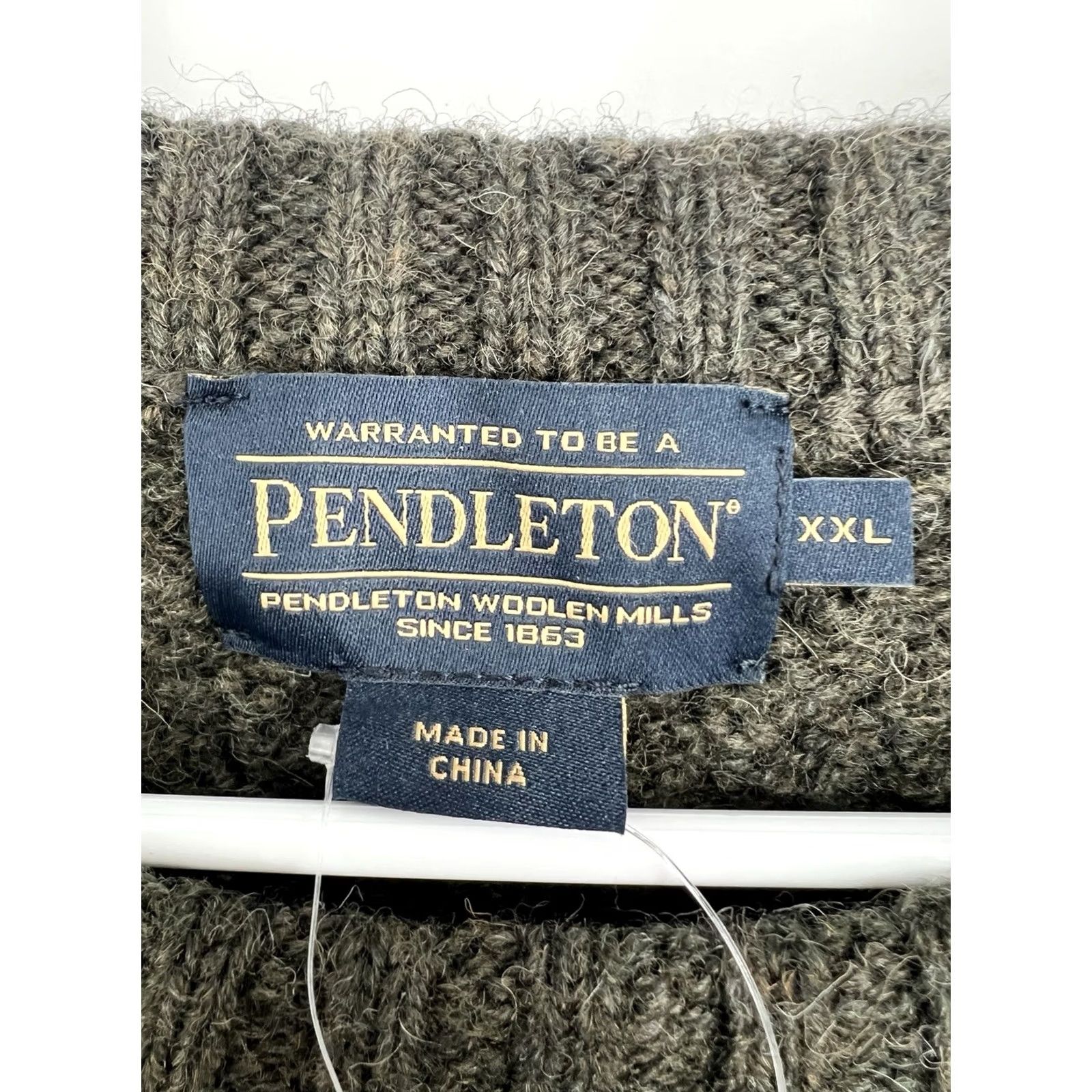 Pendleton Pendleton 100% Wool Fisherman Sweater Knit Crew Neck 2XL Dark Green Mens Pullover Cable Knit Vintage: No Size US XXL / EU 58 / 5 - 3 Thumbnail