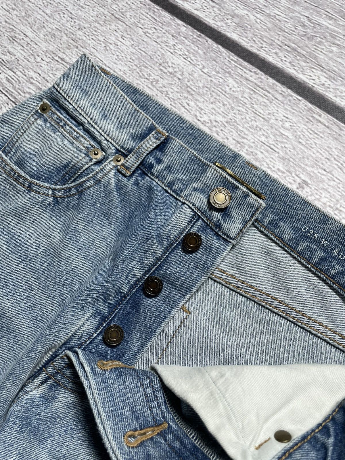 Saint Laurent Paris Saint Laurent Paris D35 Japanese Denim Jeans Size US 27 - 4 Thumbnail