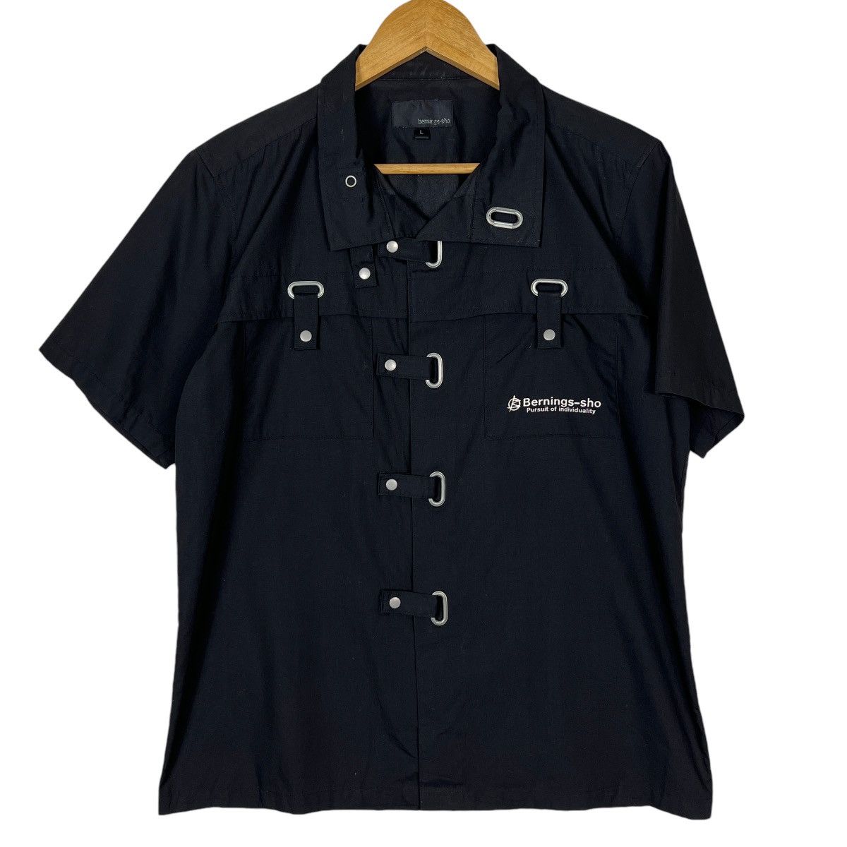 Designer × Japanese Brand × Seditionaries 🔥 BERNING SHO VELCRO SNAP BUTTON SHIRT EMO PUNK STYLE Size US L / EU 52-54 / 3 - 2 Thumbnail