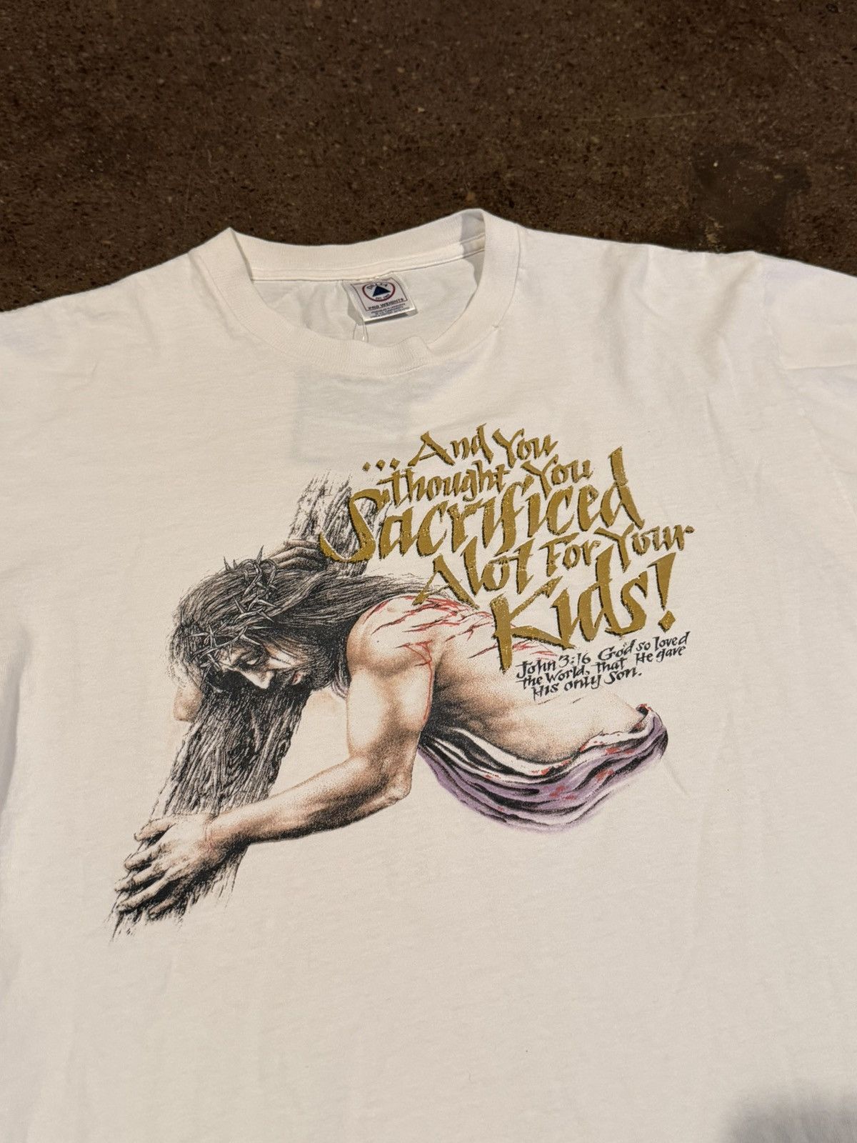 Vintage Vintage jesus christ crucifixion living epistles Size US L / EU 52-54 / 3 - 1 Thumbnail