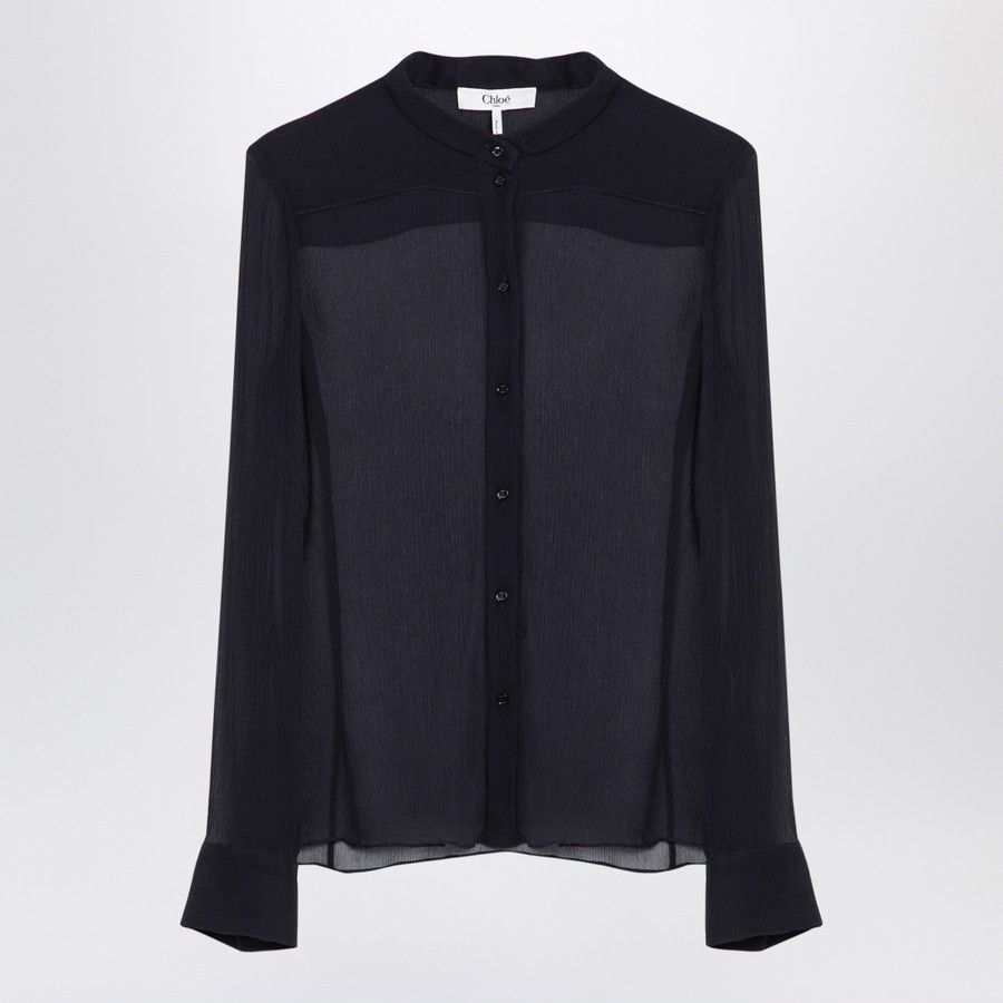 Chloe o1d2blof0824 Blouse in Transparent Blue Size M / US 6-8 / IT 42-44 - 1 Thumbnail