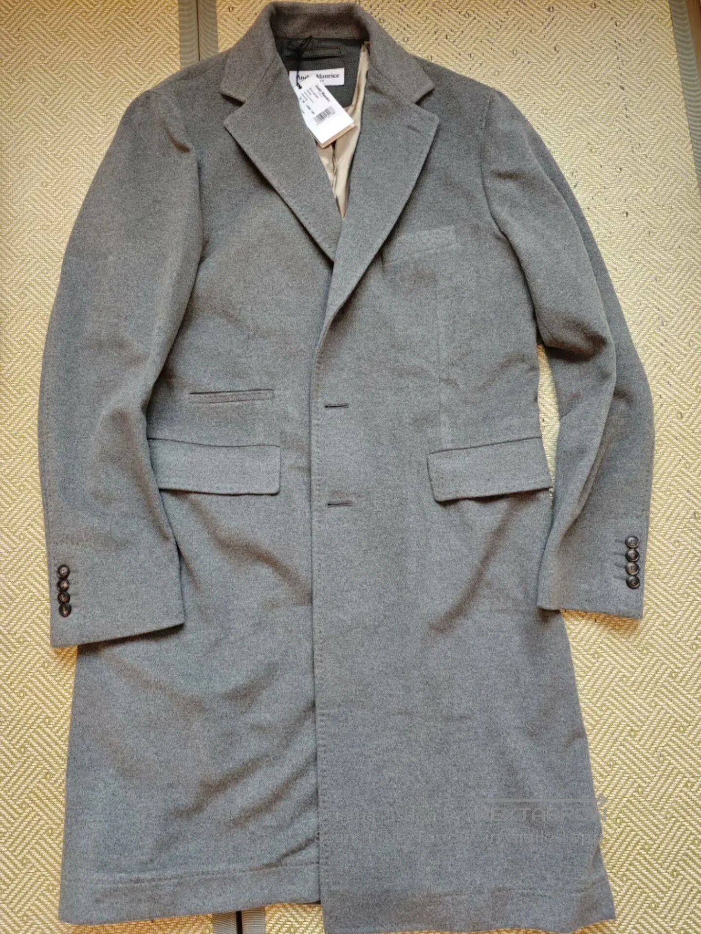 Maurizio Baldassari luxury gray cashmere coat by Andre Maurice. Size US XXL / EU 58 / 5 - 1 Thumbnail