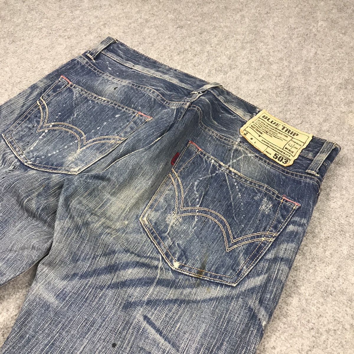 Blue Blue Japan × If Six Was Nine × Japanese Brand FLARE DISTRESSED👽EDWIN 503 JAPAN BOOTCUT DENIM PANTS 142 Size US 34 / EU 50 - 16 Thumbnail