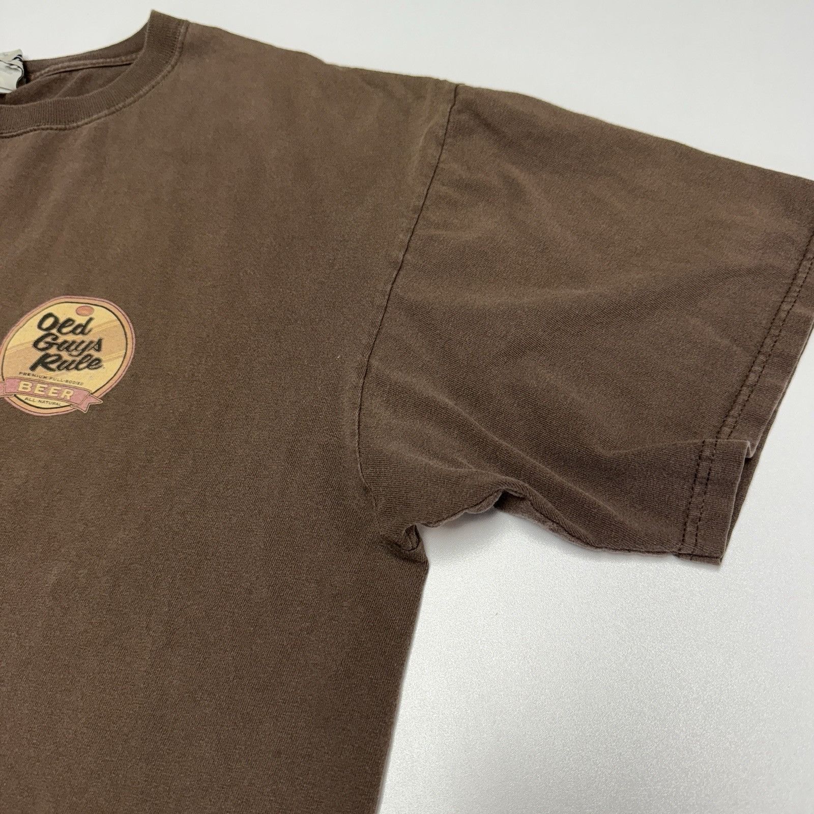 Vintage Vintage Old Guys Rule Beer T Shirt Mens 2XL Brown Short Slee Size US XXL / EU 58 / 5 - 6 Thumbnail