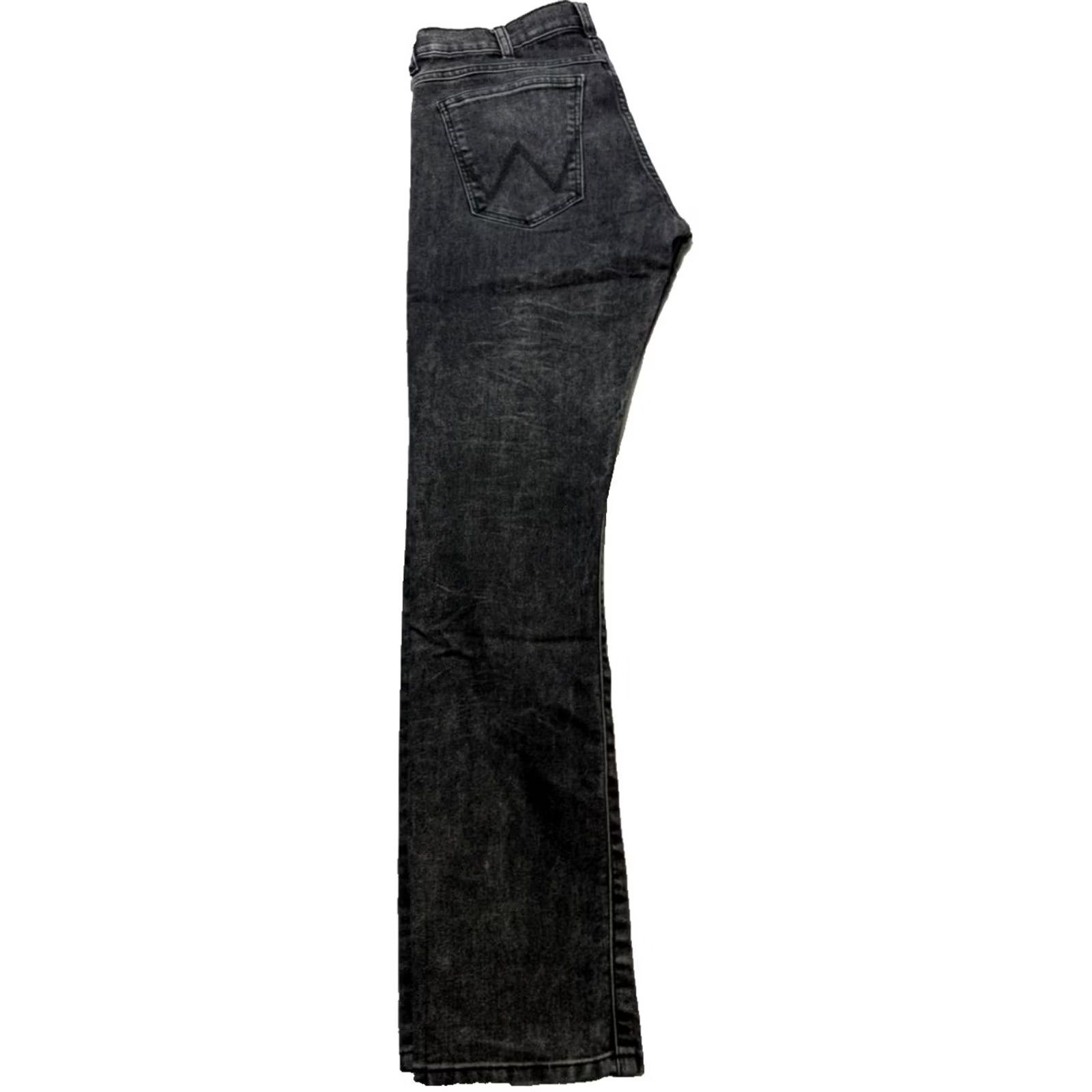Wrangler Mens Wrangler Larston Regular Jeans 32 in Black Cotton Denim 5-Pocket Slim Fit 32 in Inseam Wrangler 1947 Mens Jeans Size US 32 / EU 48 - 3 Thumbnail