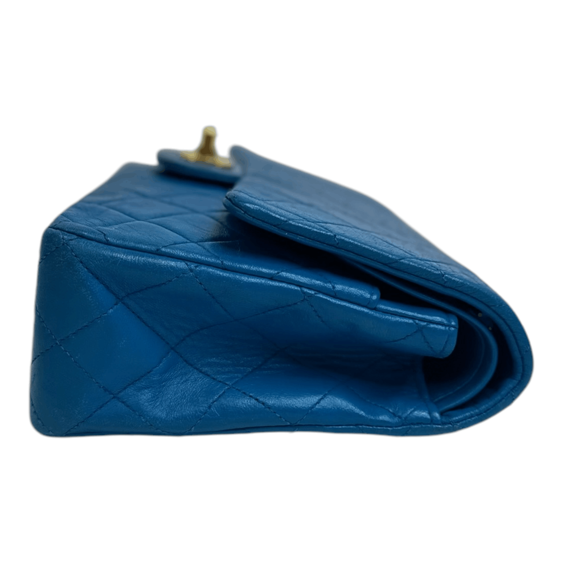 Chanel Chanel Blue Medium Classic Lambskin Double Flap Size ONE SIZE - 2 Thumbnail