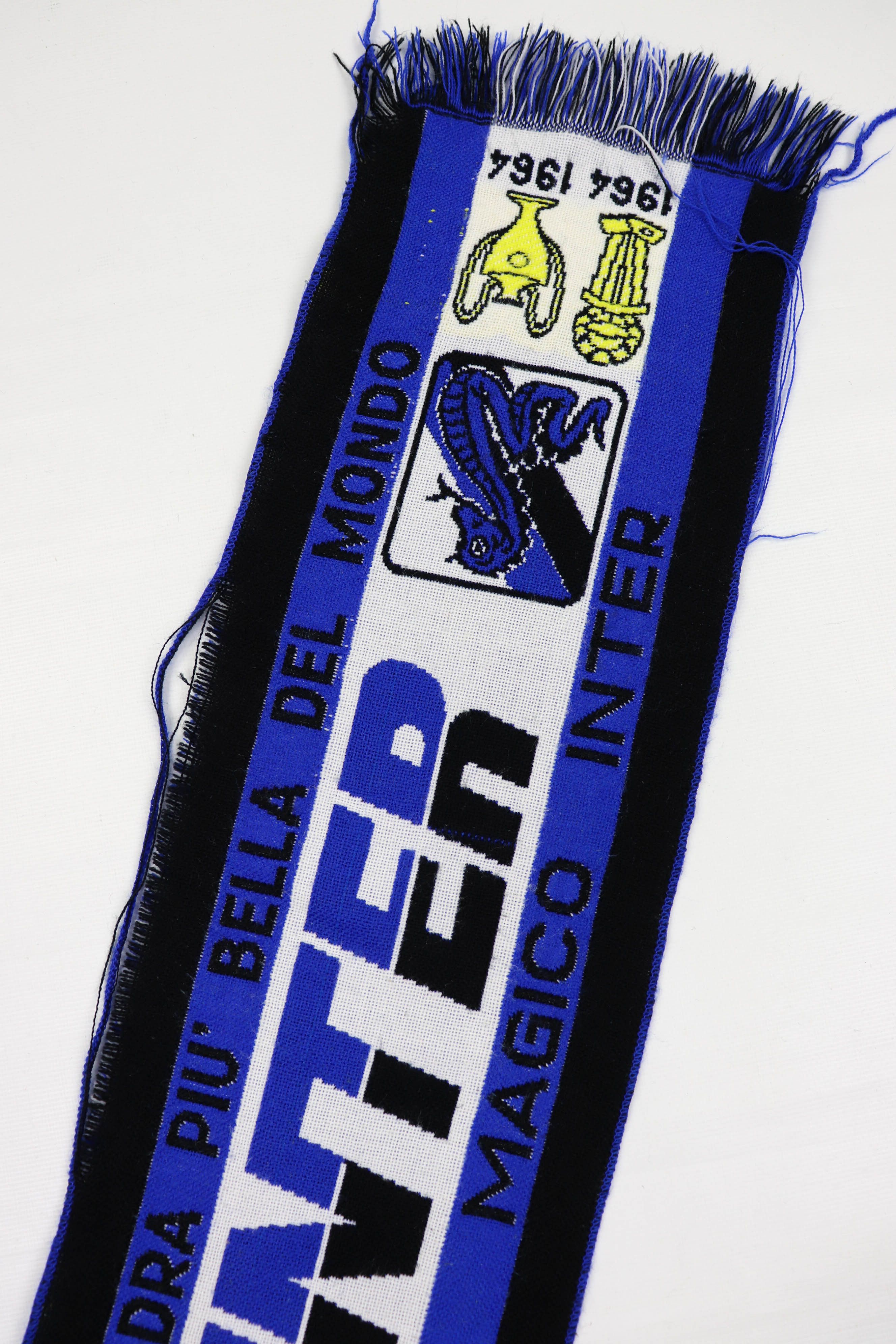 Vintage Vintage Forza Inter Blue Distressed Soccer Football Scarf Size ONE SIZE - 7 Thumbnail