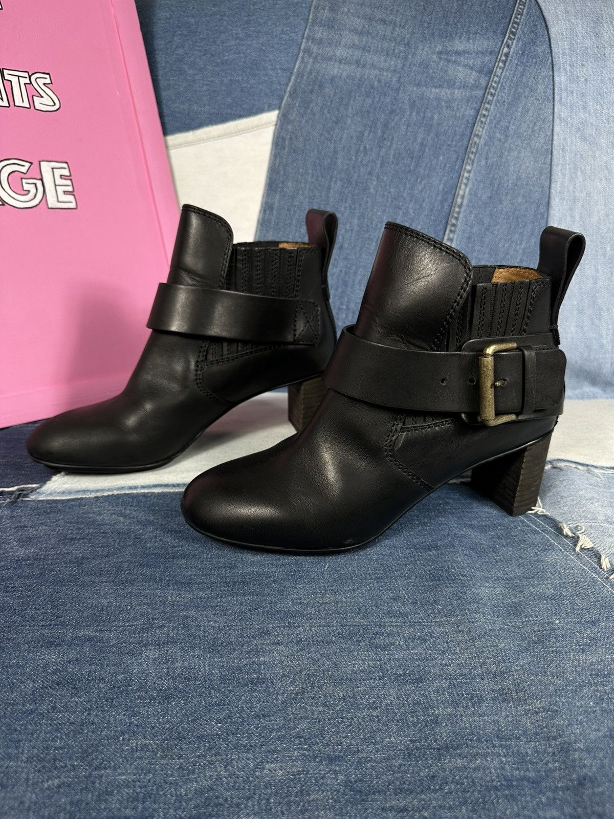See by Chloe See By Chloe Cappa Block Heels Ankle Boots Hardware Buckle Size US 8 / IT 38 - 4 Thumbnail