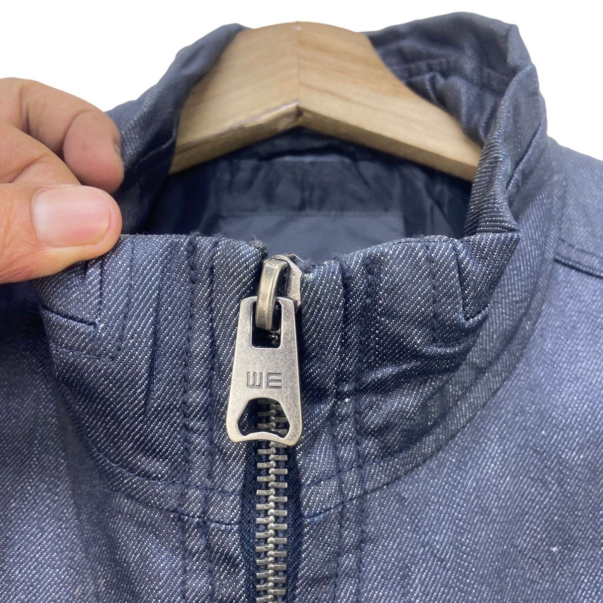 Japanese Brand × WE Fashion We Fashion Biker Soft Denim Holmes Jacket Size US M / EU 48-50 / 2 - 9 Thumbnail