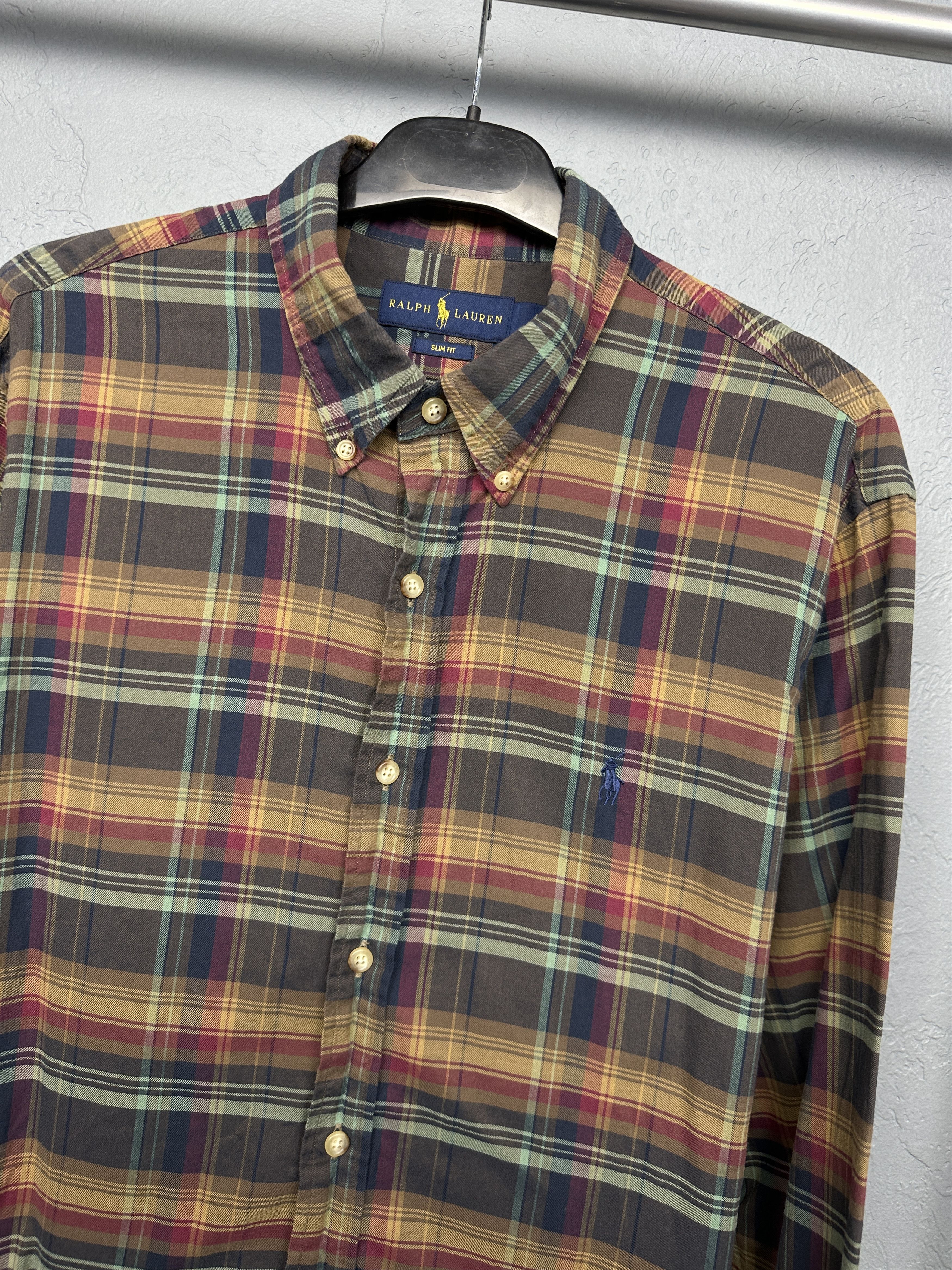 Polo Ralph Lauren Polo Ralph Lauren Vintage Mens Plaid Long Sleeve Shirt Size US L / EU 52-54 / 3 - 2 Thumbnail